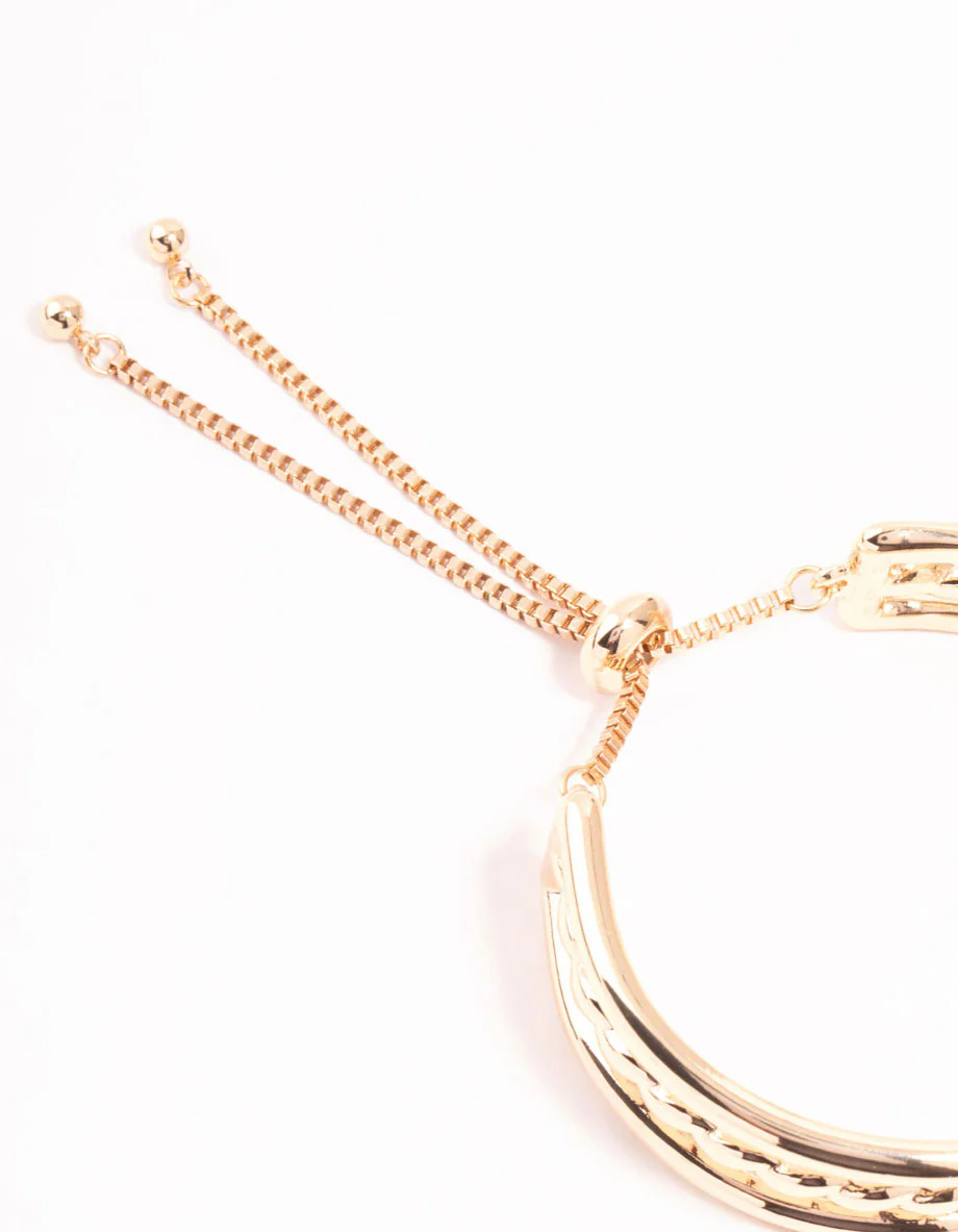 Gold Twisted Toggle Bracelet - Image 3