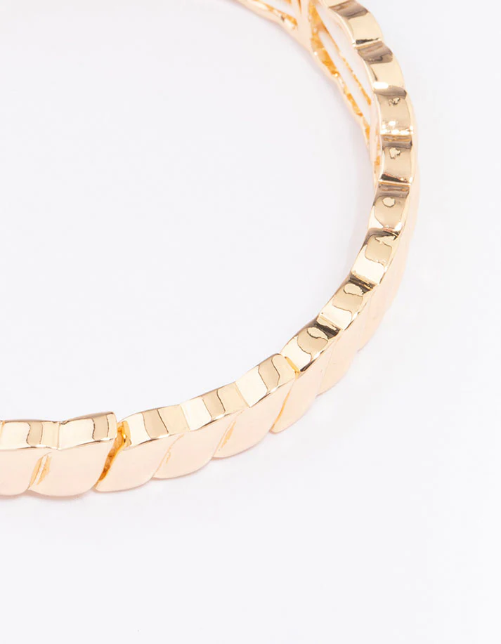 Gold Wave Stretch Bracelet - Image 2