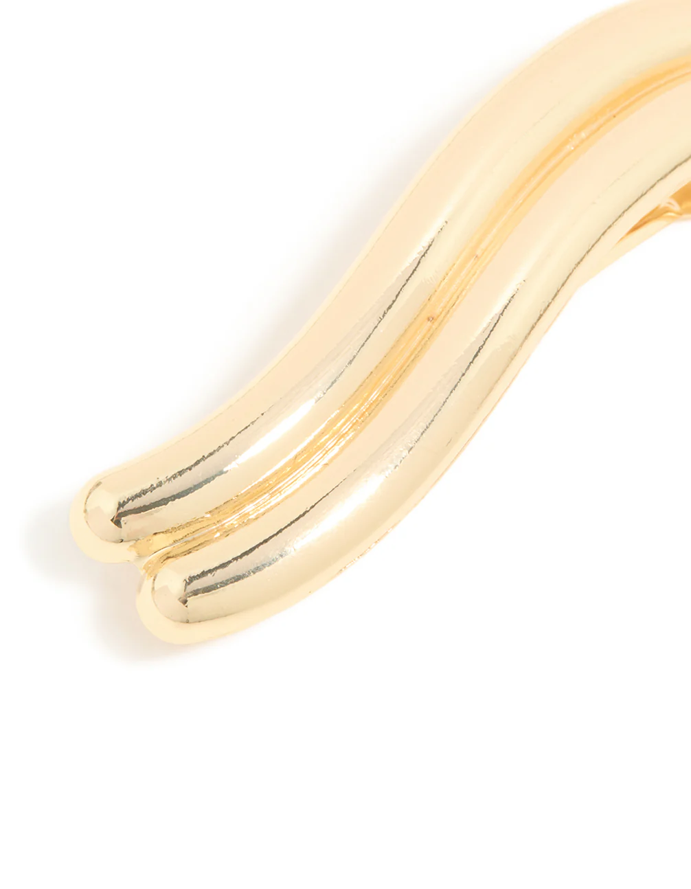 Gold Wavy Barrette Clip - Image 2