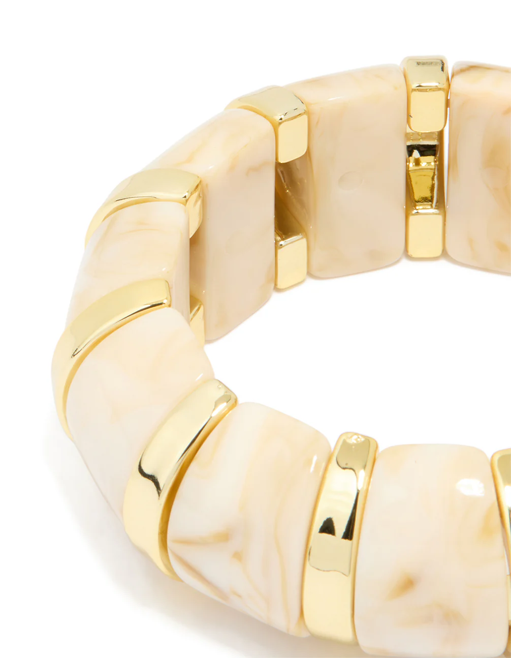 Gold White Acrylic Bangle - Image 3