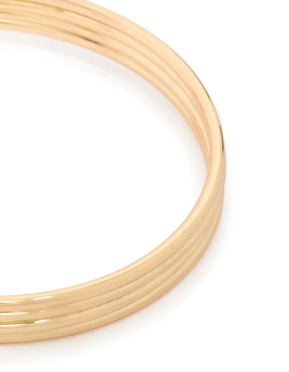 Gold Wide Lined Wrist Cuff - Image 2