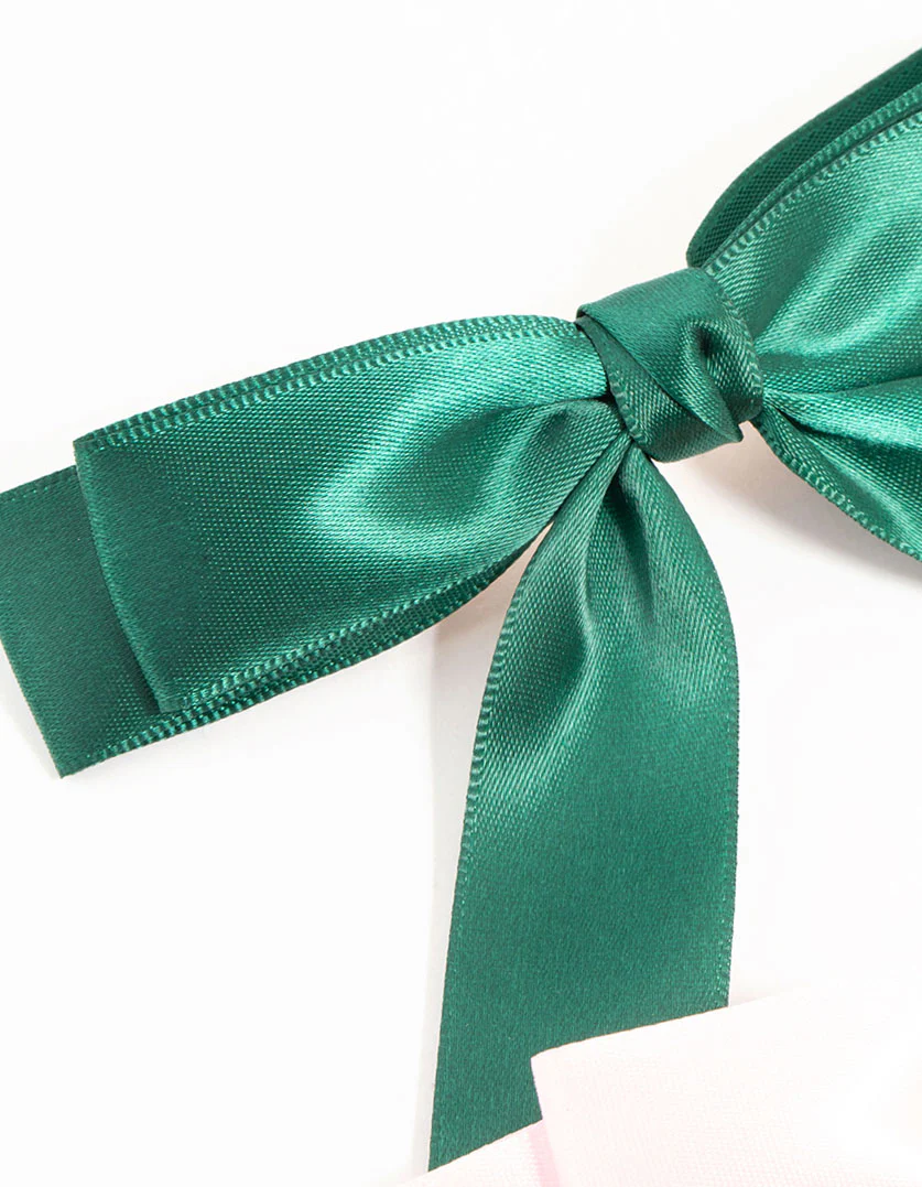 Green & Pink Double Loop Bows 2-Pack - Image 2