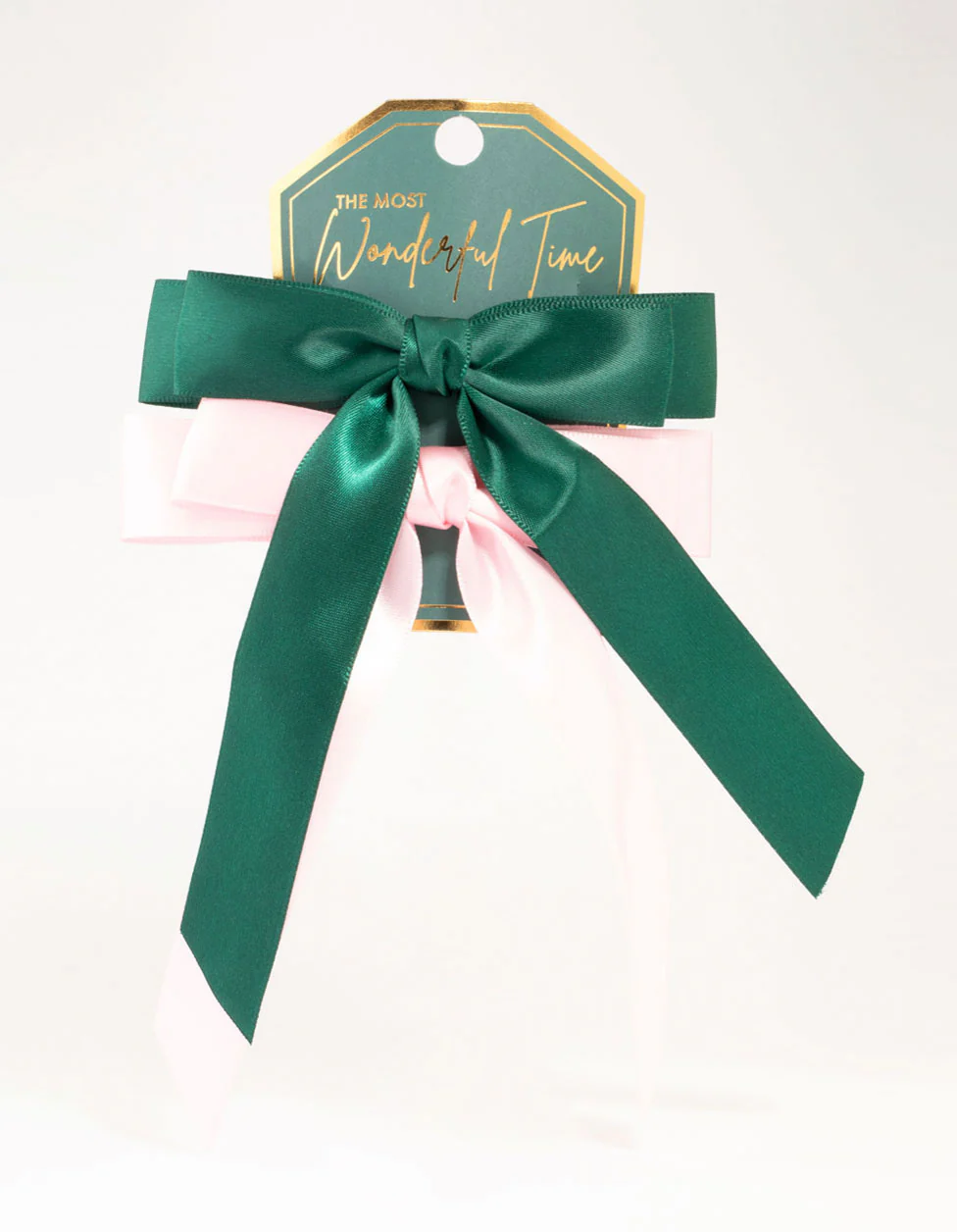 Green & Pink Double Loop Bows 2-Pack - Image 3