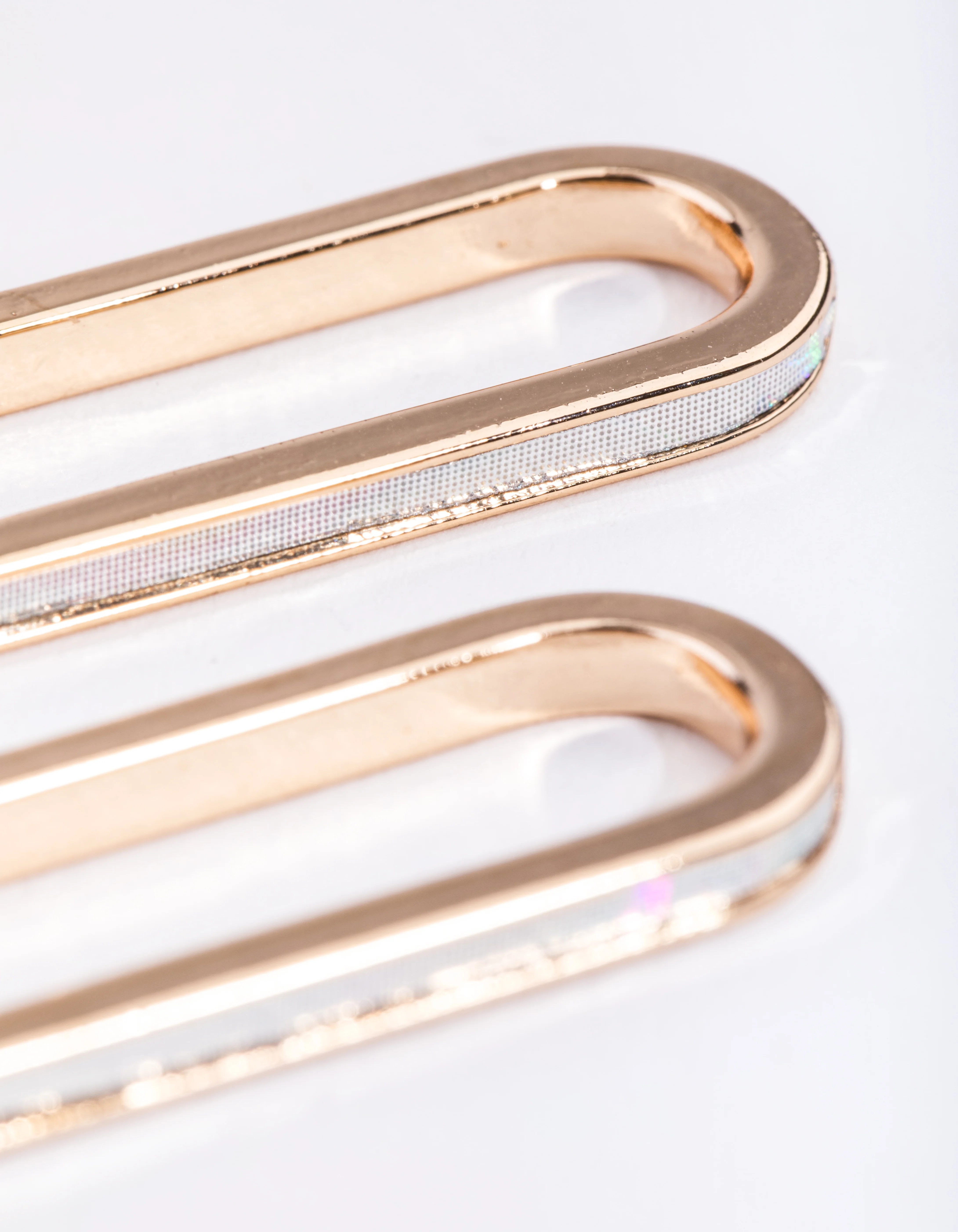 Gold Holographic Hoop Earrings - Image 3