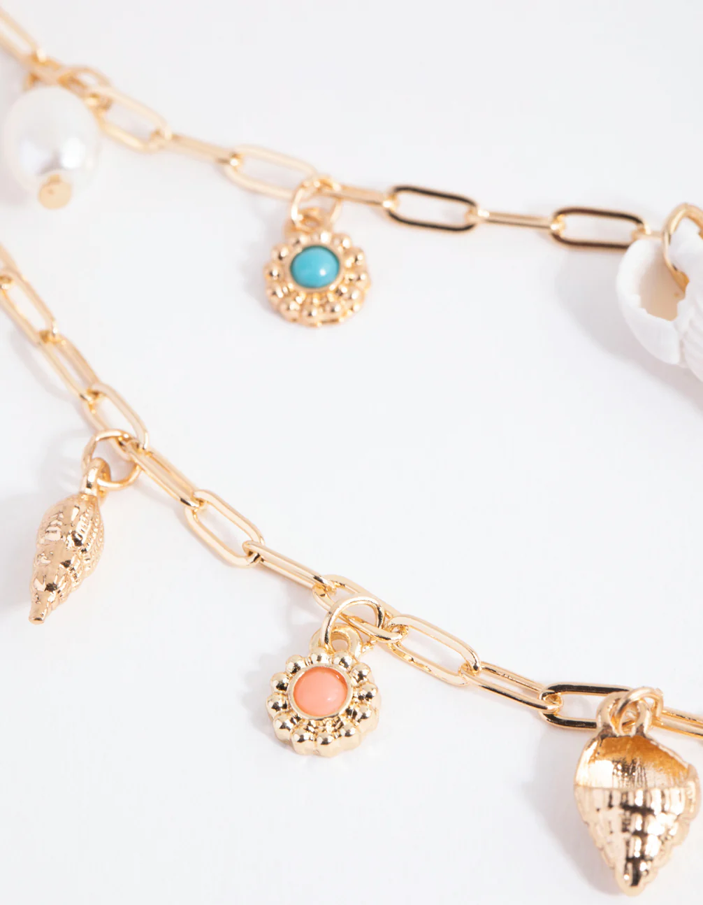 Gold Ocean Charm Necklace - Image 3