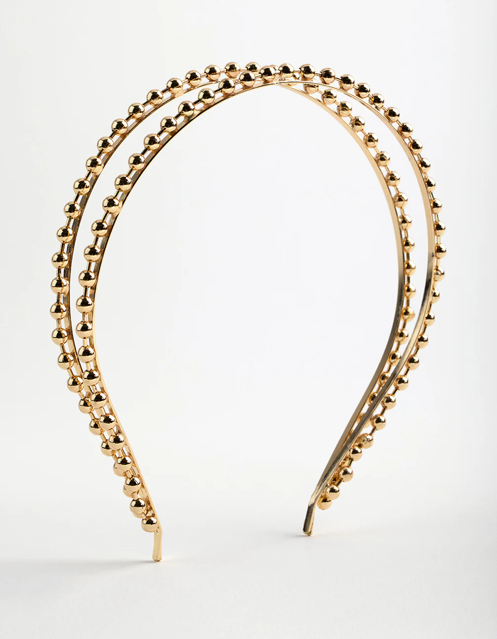 Gold Double Row Mini Ball Headband