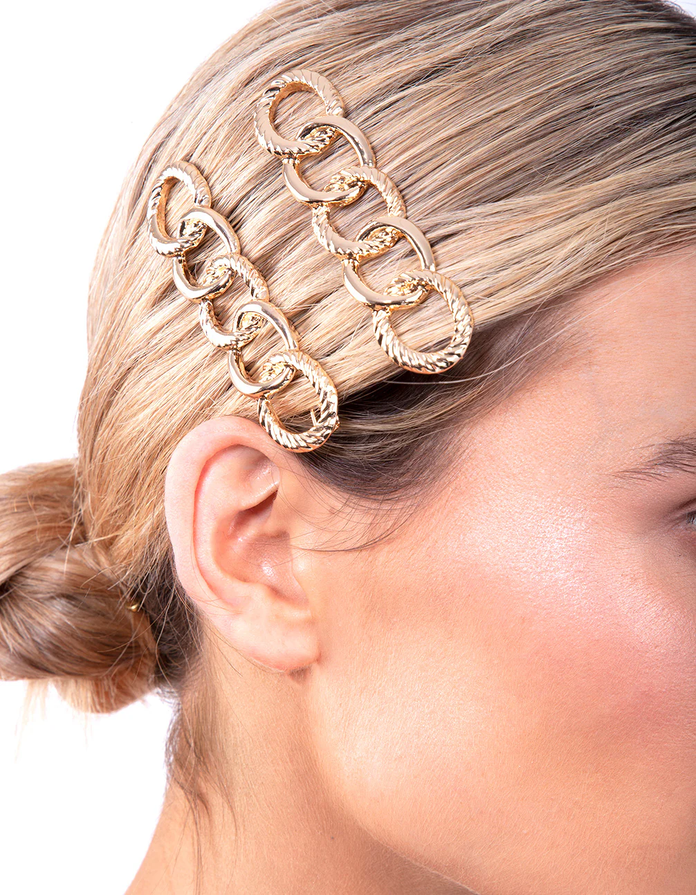 Gold Rope Hair Clip Pack - Image 3