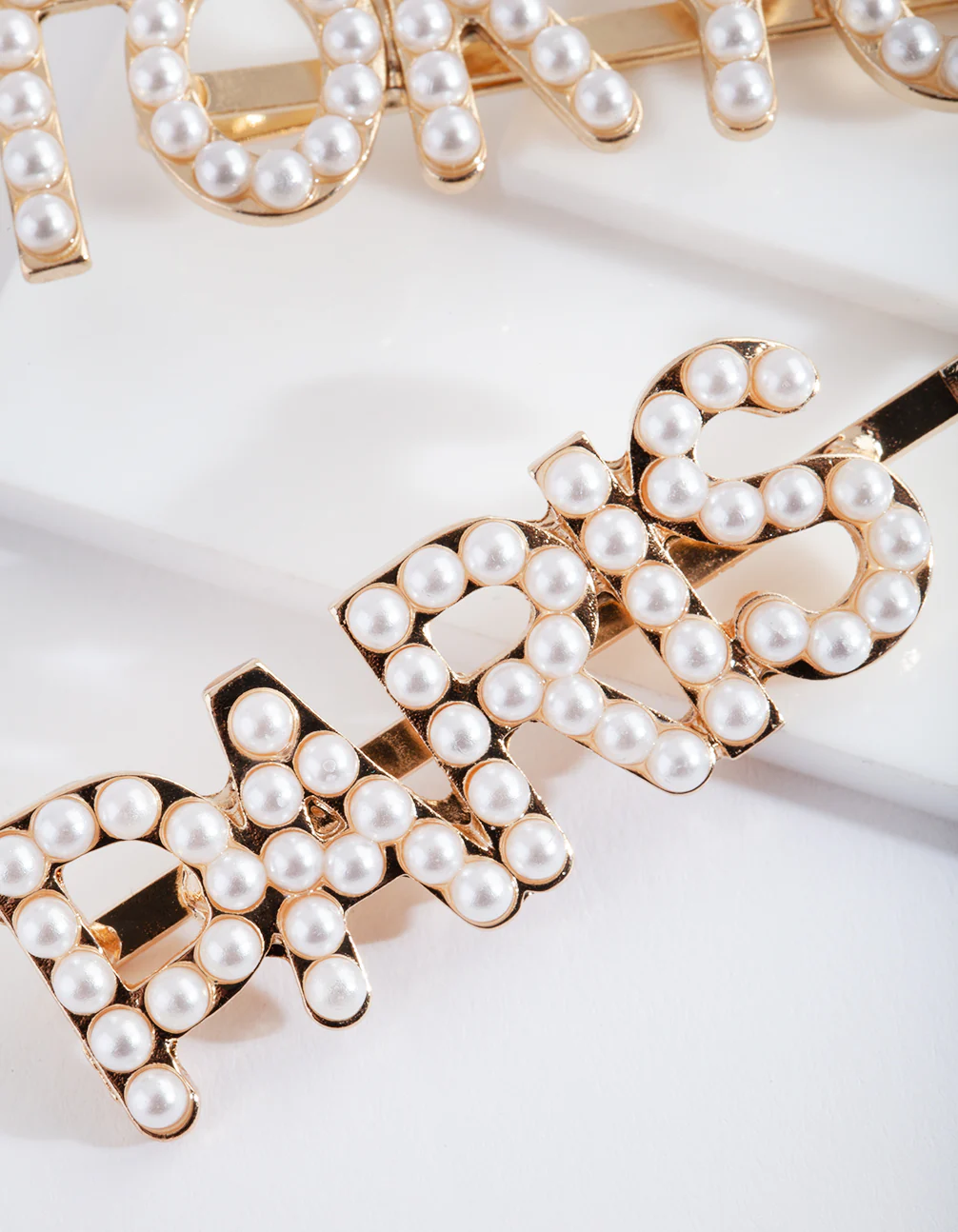 Gold Pearl Paris & Tokyo Hair Clip Pack - Image 3