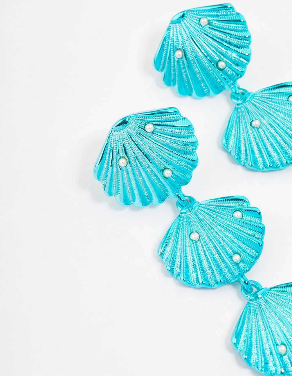 Pearly Shell Drop Earrings - Image 2