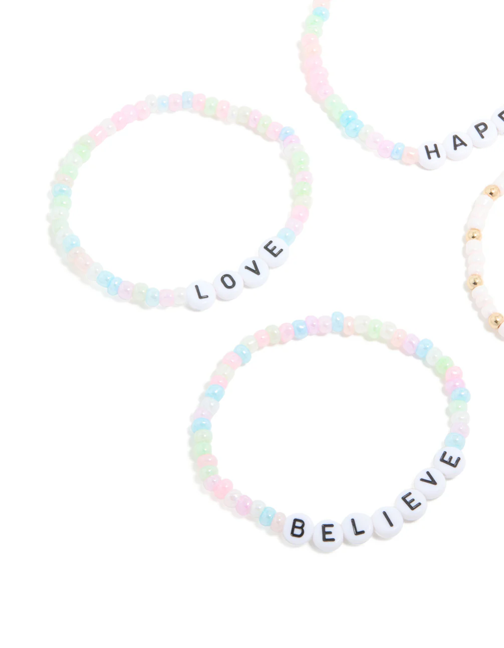 Kids Beaded Love Stretch Bracelet Pack - Image 2