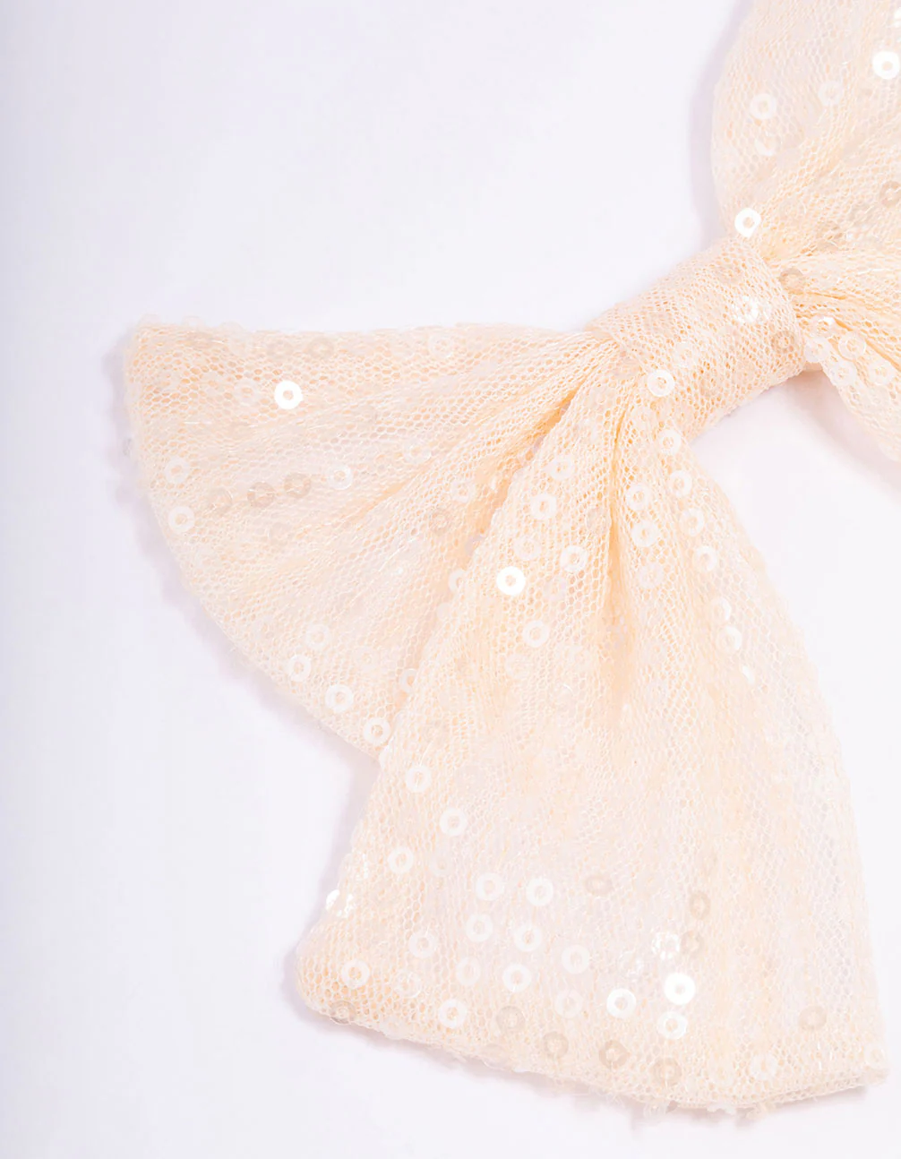 Kids Fabric Large Sequin Hair Bow Clips - Image 2