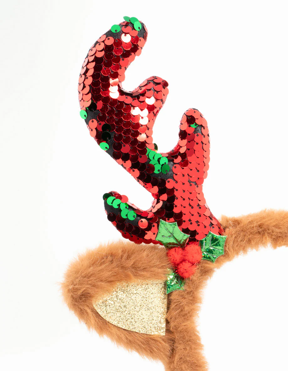 Kids Glittery Deer Headband - Image 2