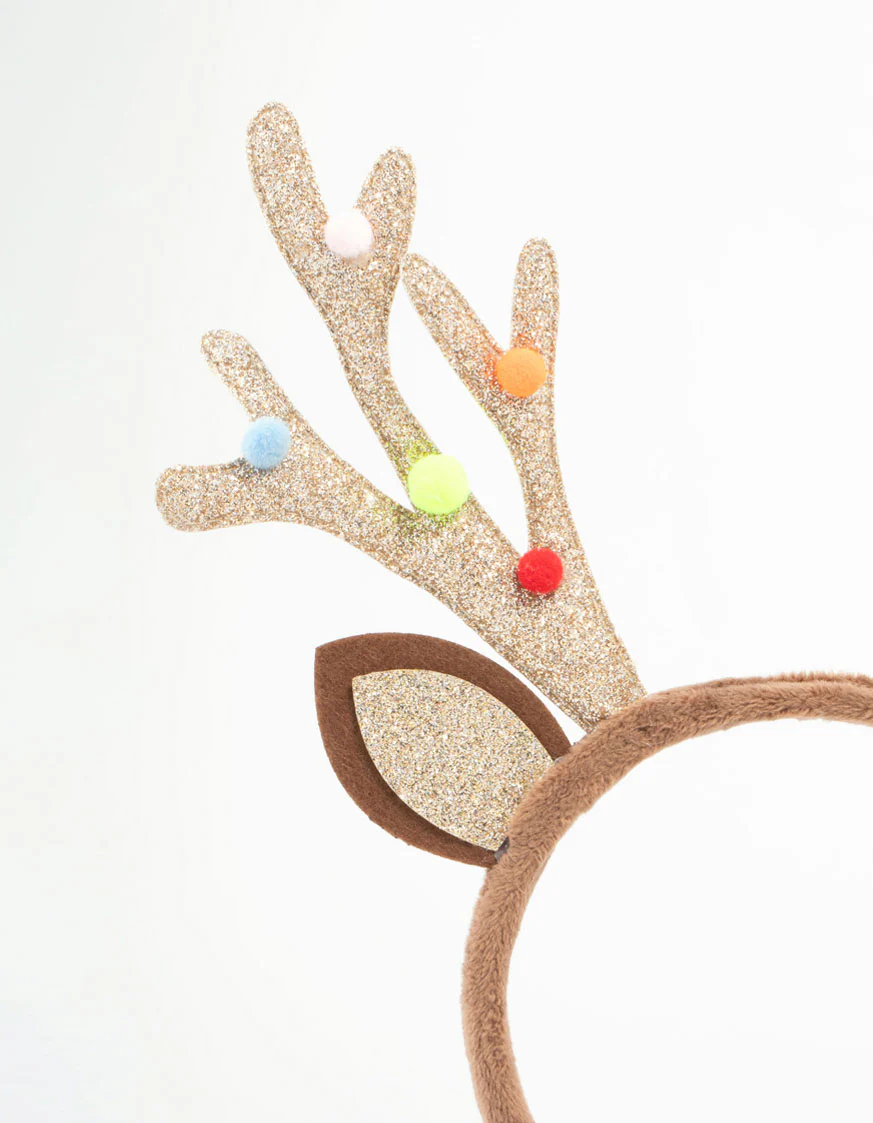 Kids Glittery Reindeer Antler Headband - Image 2