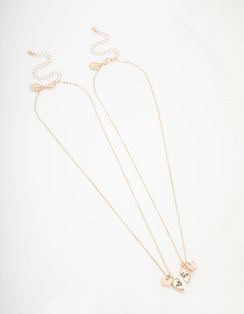 Kids Matching BFF Butterfly & Heart Necklace Pack - Image 2