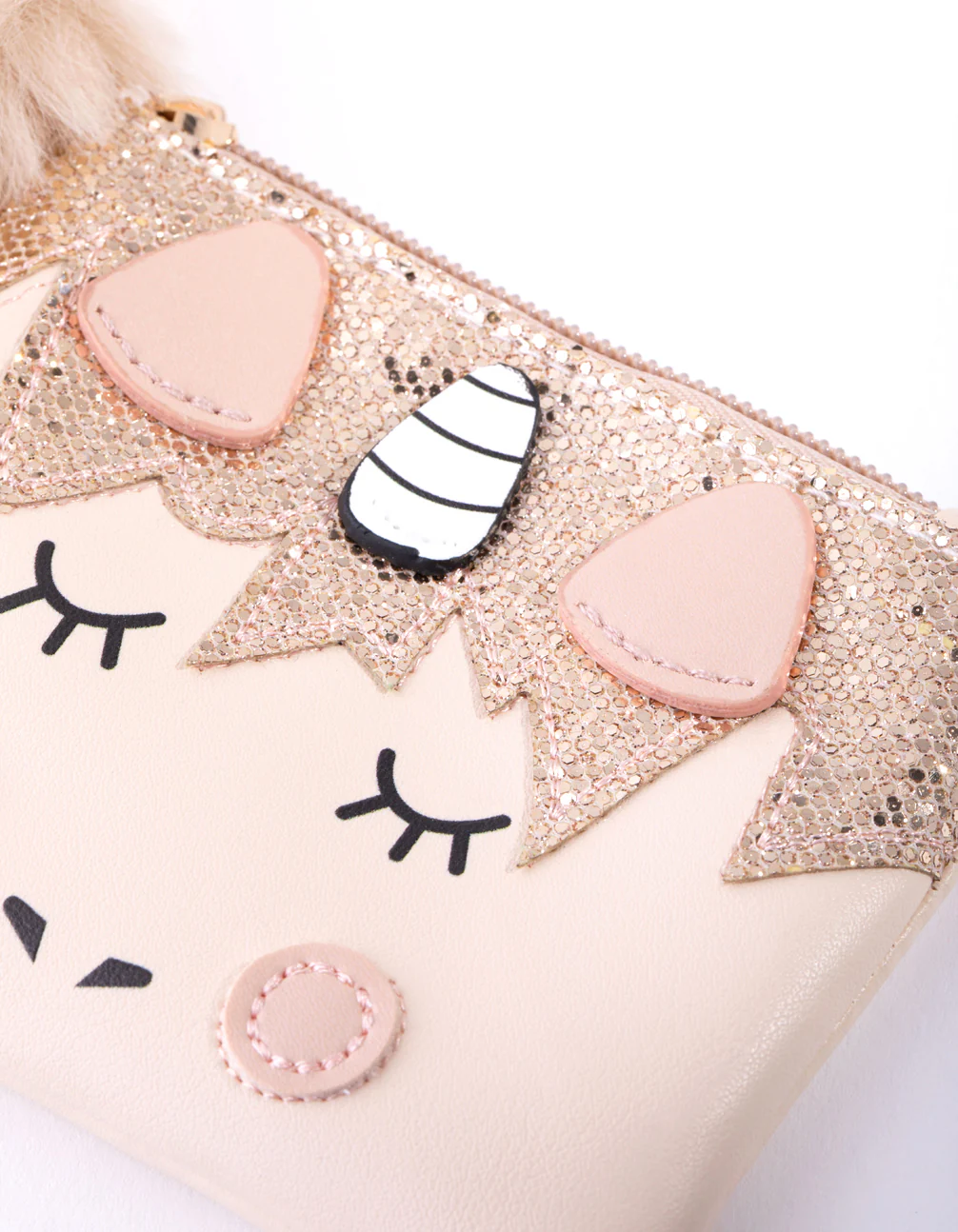 Kids Mixed Material Glitter Unicorn Purse - Image 3