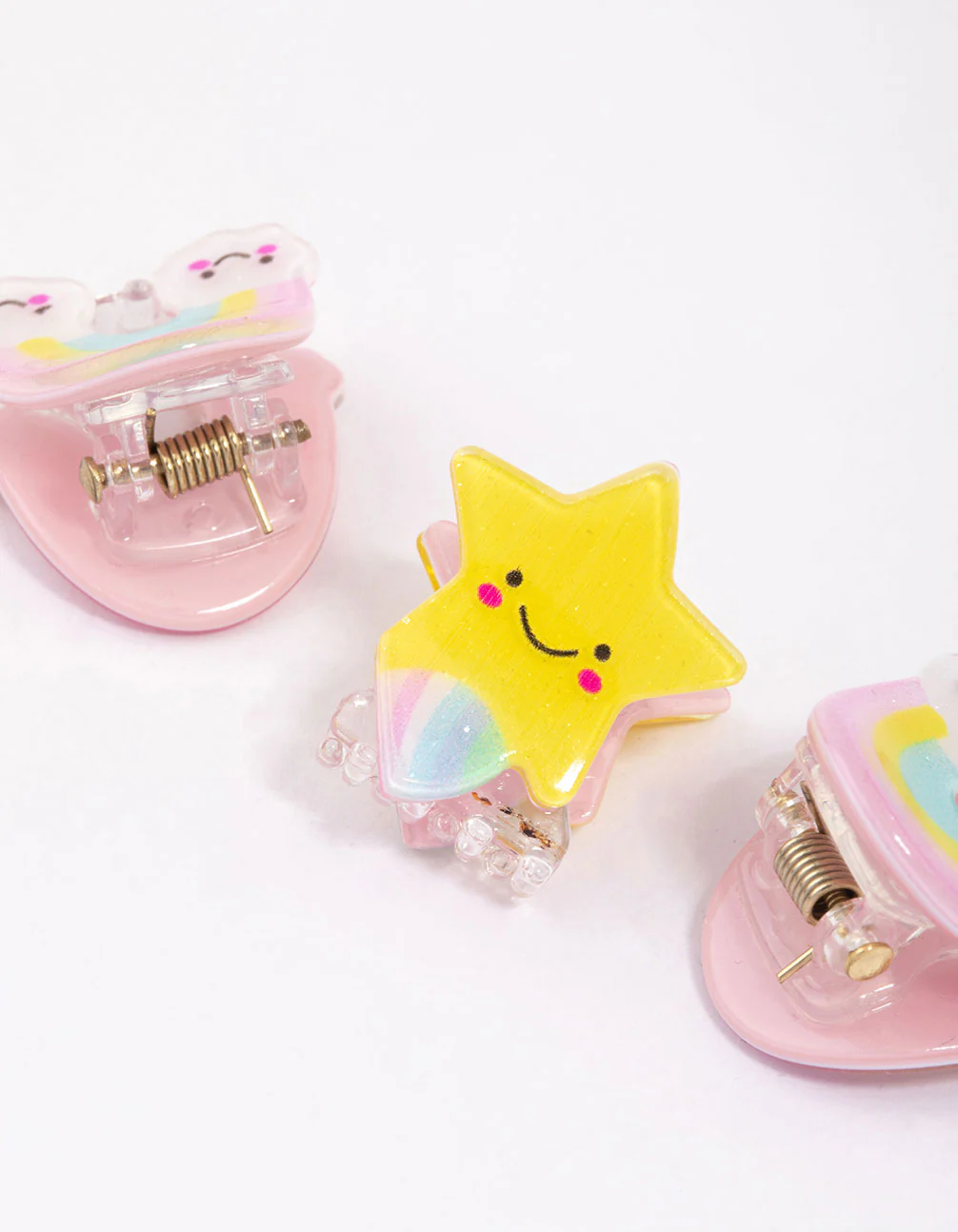 Kids Rainbow Star Claw Clip Pack - Image 2