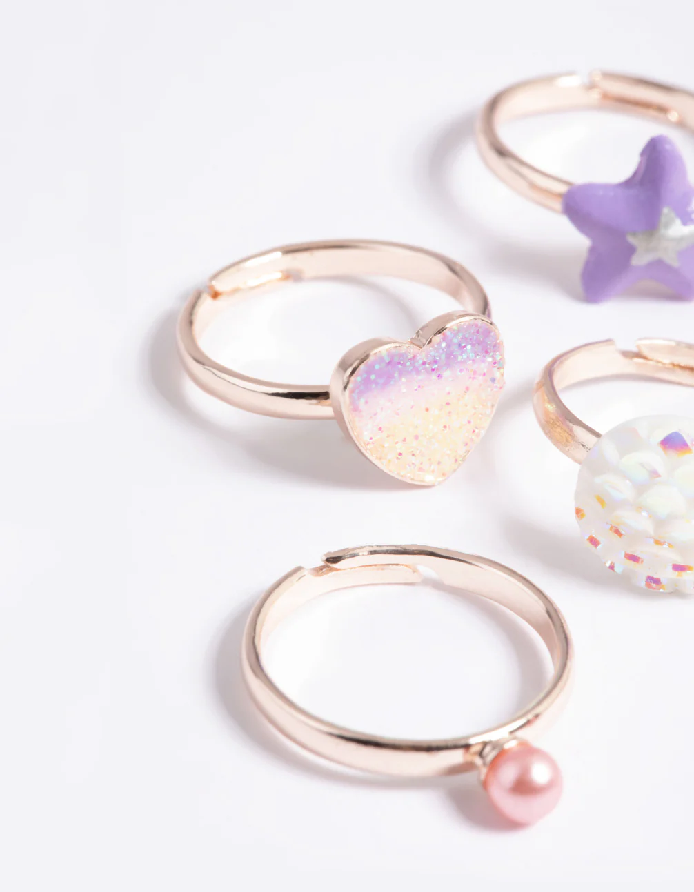 Kids Rose Gold Seaside Ring 6-Pack - Image 2