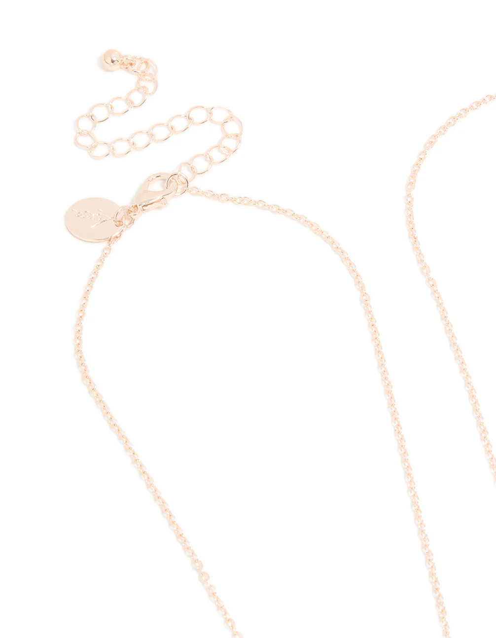 Kids Rose Gold Diamante BFF Heart Necklaces 2-Pack - Image 3