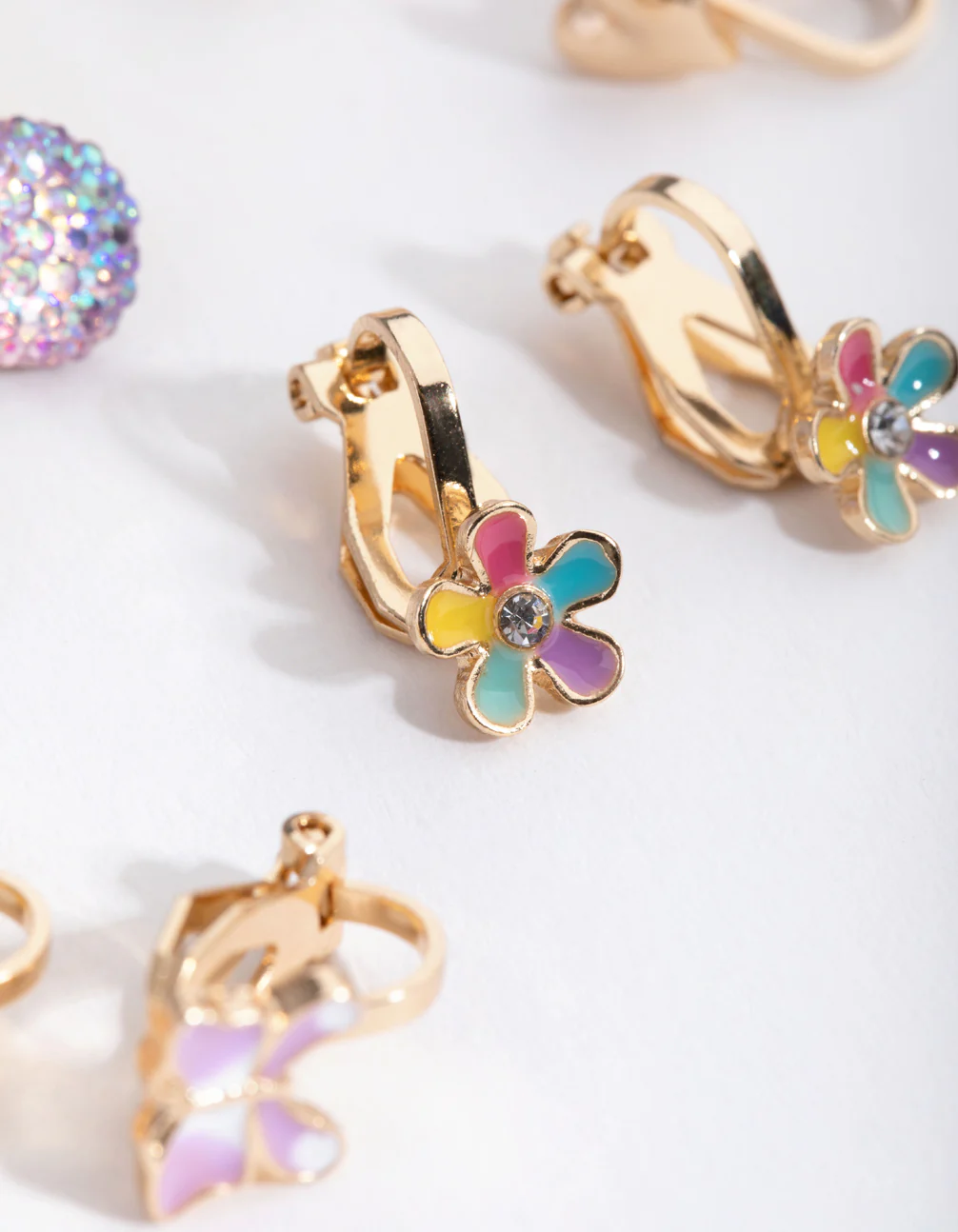 Kids Gold Flower Garden 6-Pack Earring - Image 2