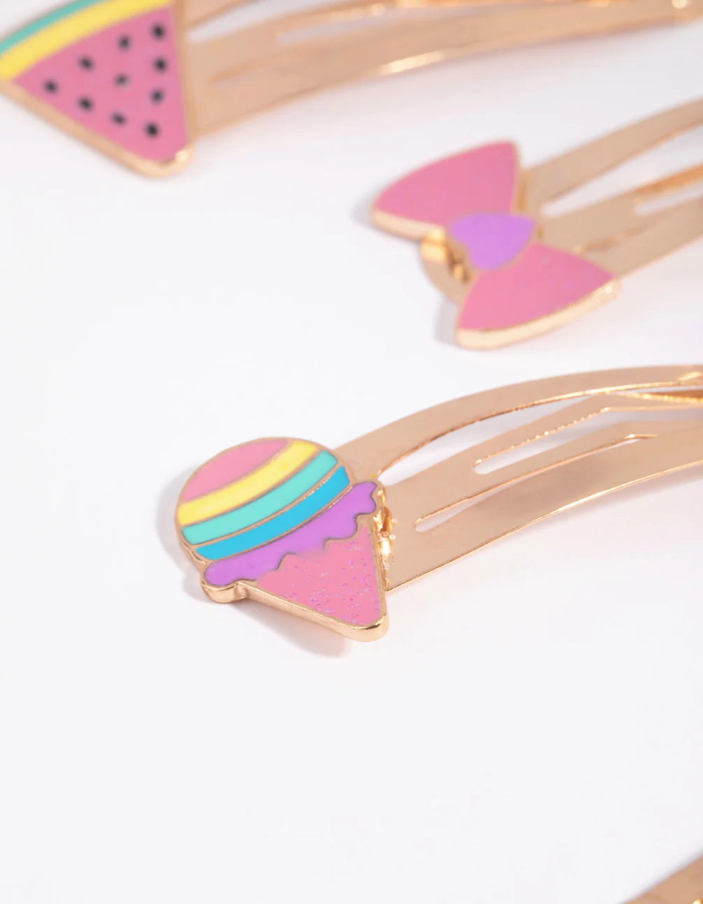 Kids Fun Enamel Snap Clip 6-Pack - Image 3