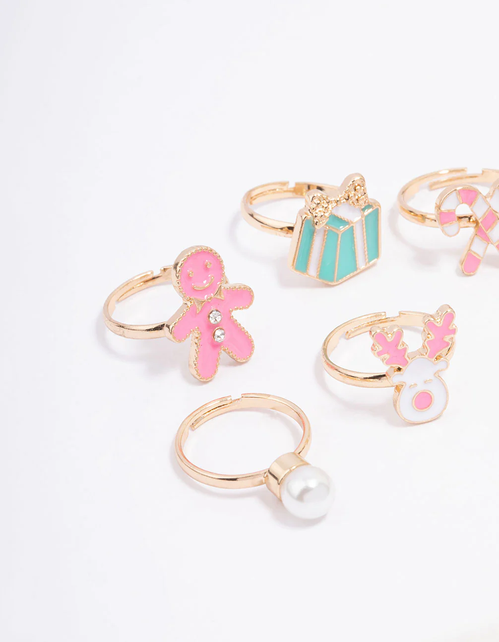 Kids Christmas Gingerbread Ring 6-Pack - Image 2