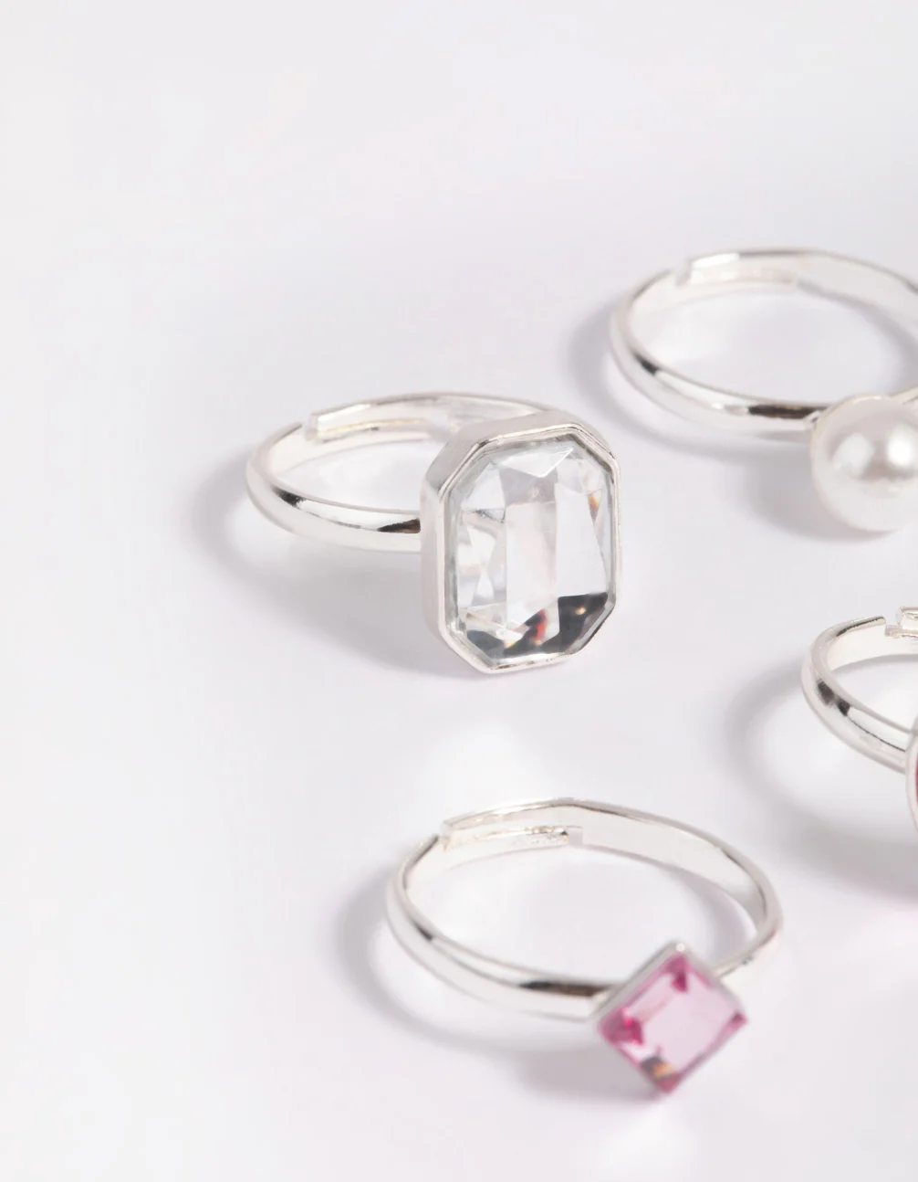 Kids Pearl & Gem Ring 6-Pack - Image 2
