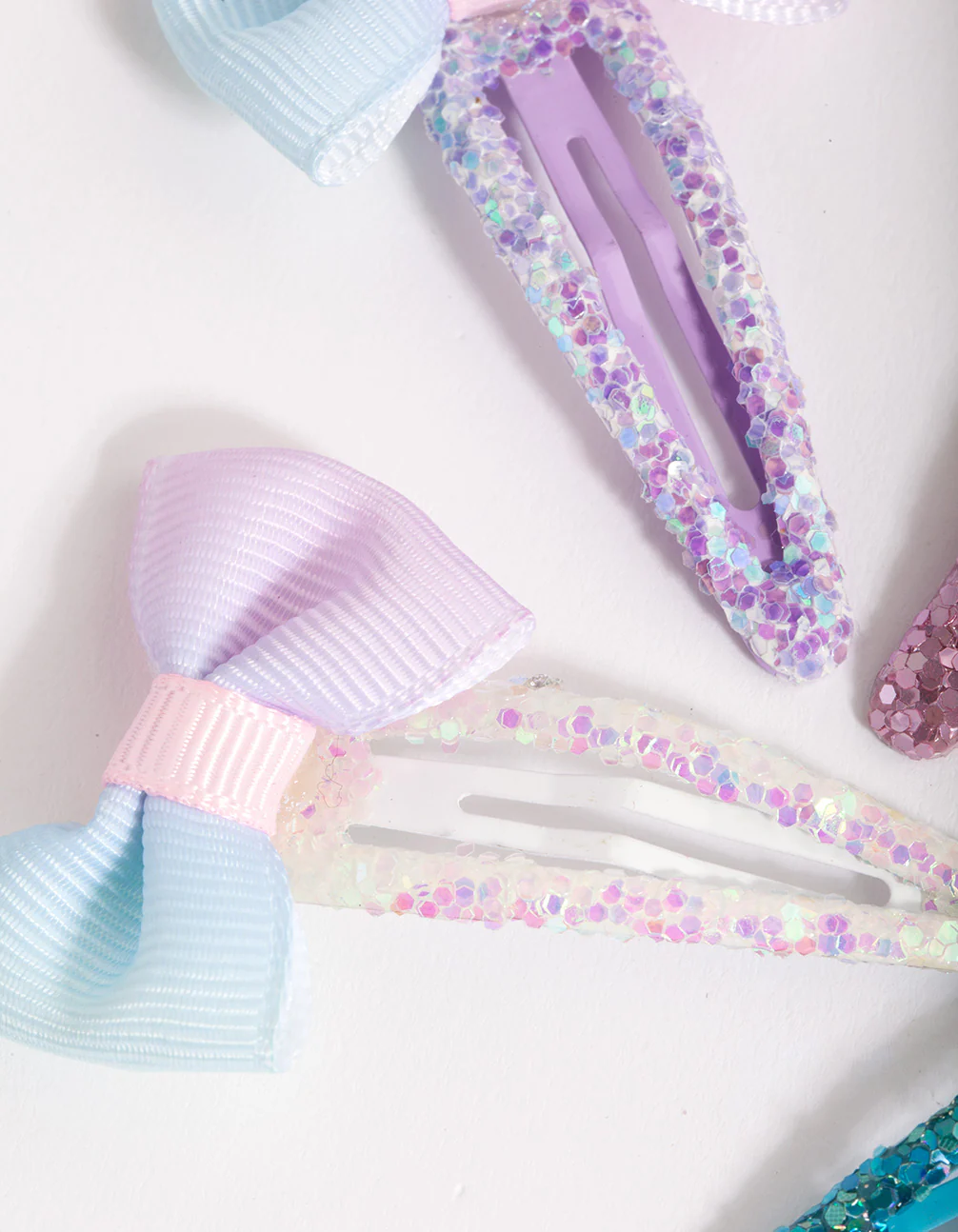 Kids 1cm Ombre Bow Clip 6-Pack - Image 2