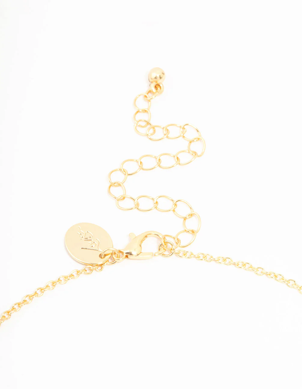 Large Real Gold Plated Cubic Zirconia Looped Bow & Freshwater Pearl Necklace - Image 3