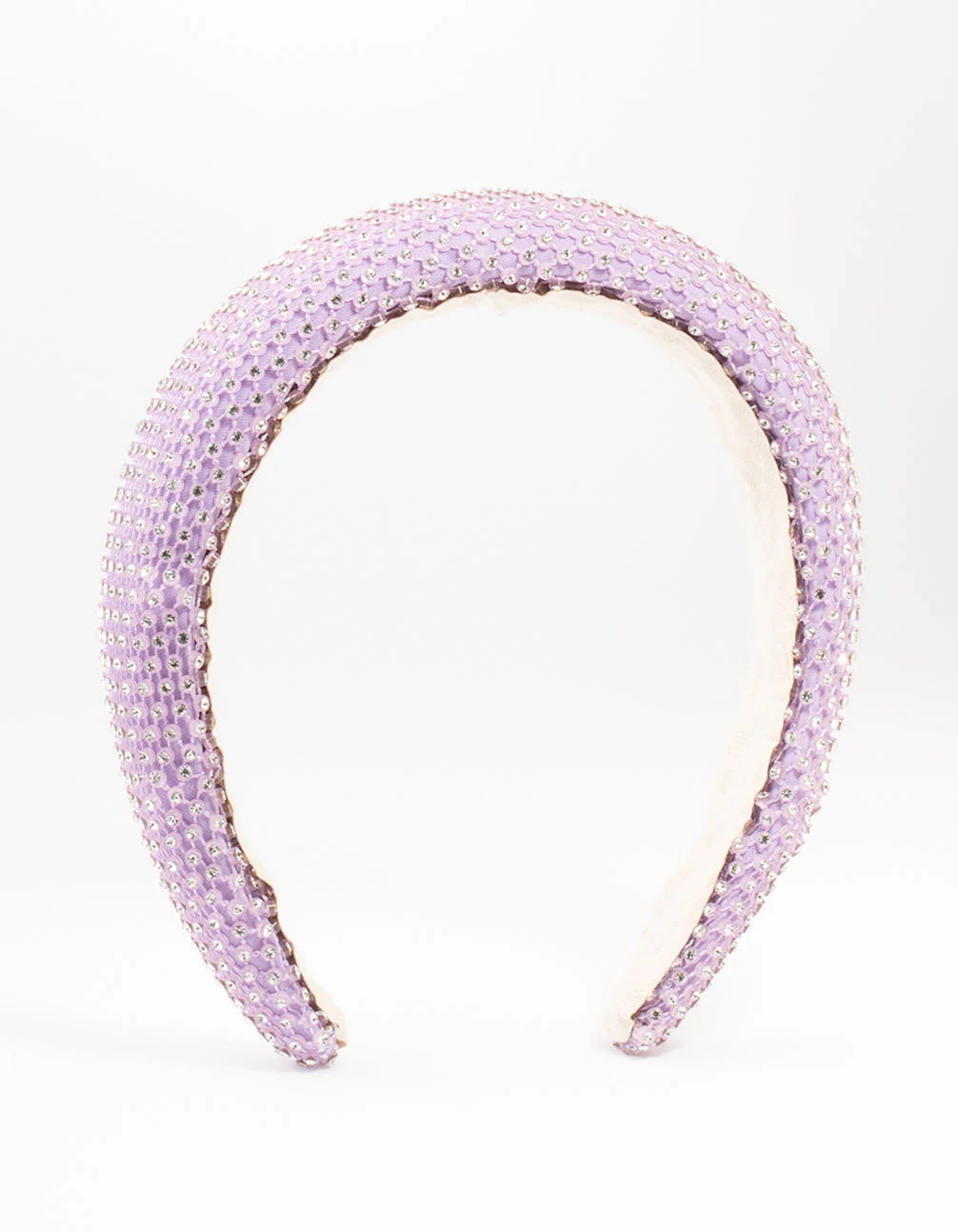 Lilac Diamante Fabric Headband