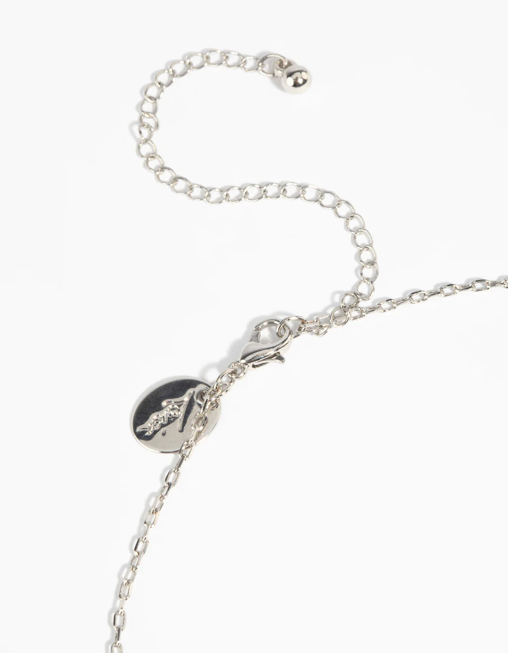 Silver Diamond Simulant Sapphire Necklace - Image 4