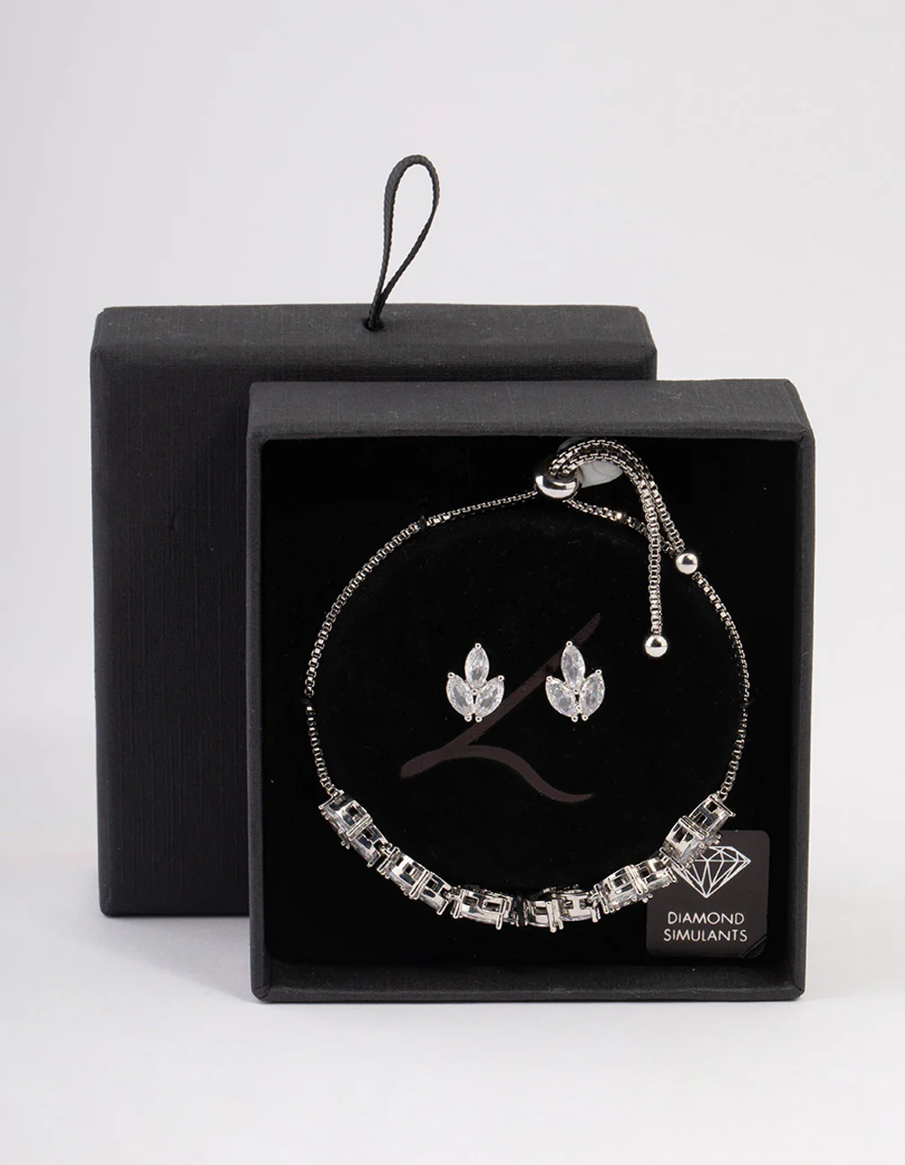 Silver Leaf Earrings & Toggle Bracelet Set - Image 3