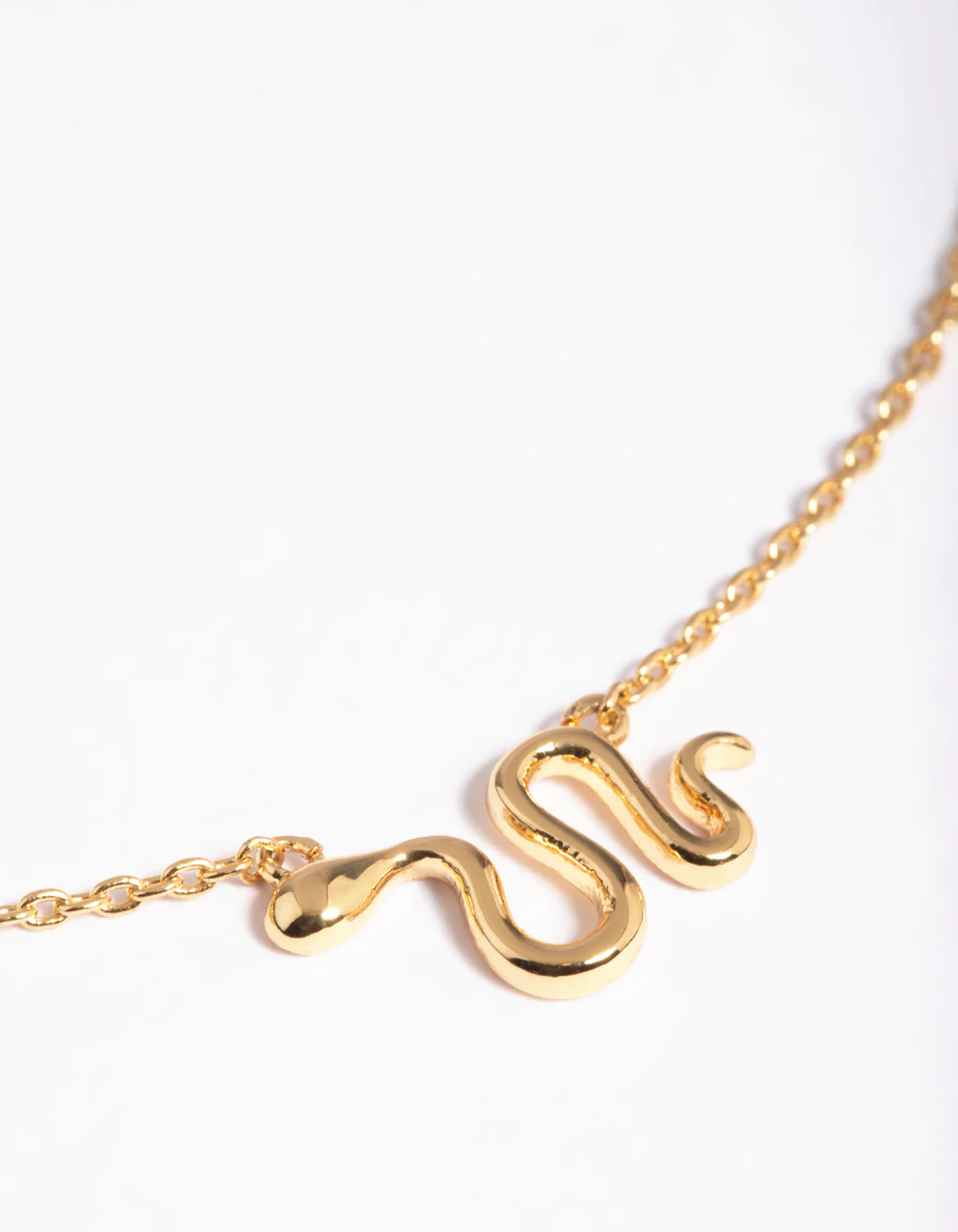 Gold Plated Brass Snake Necklace - Image 4
