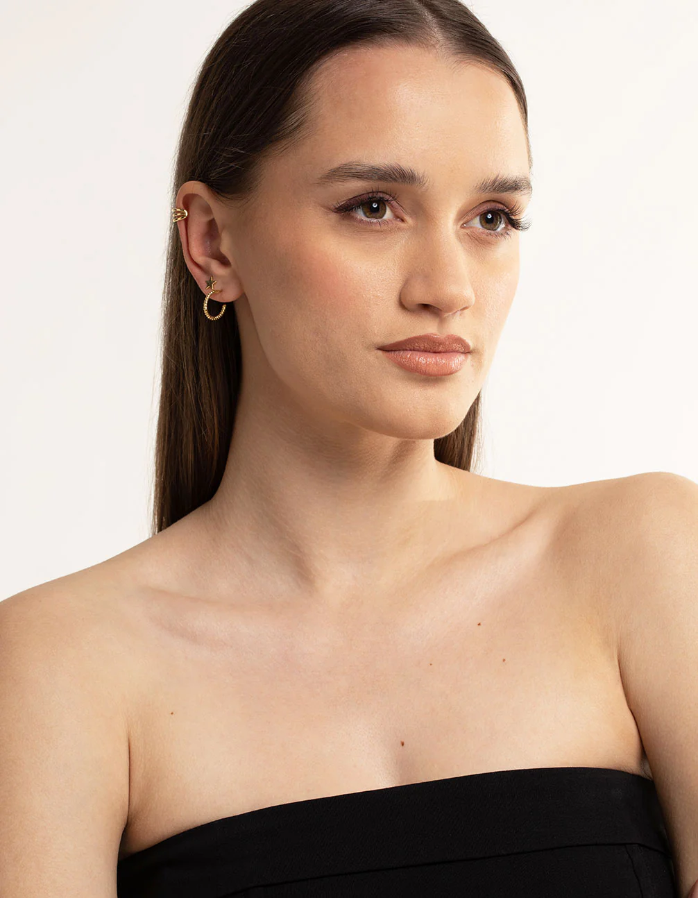 Gold Plated Star & Moon Stud Earring 8-Pack - Image 3