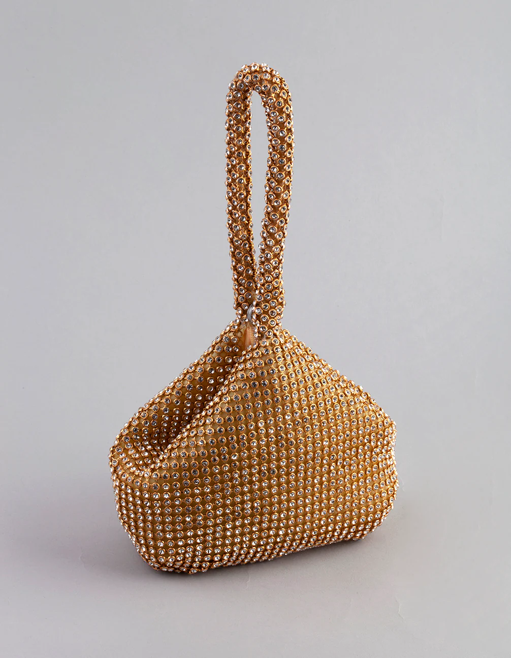 Gold Diamante Triangular Purse - Image 3