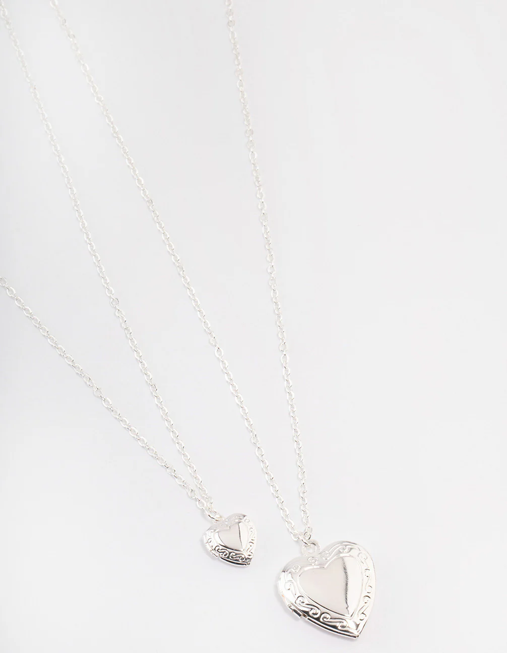Silver Plated Heart Locket Necklace Pack