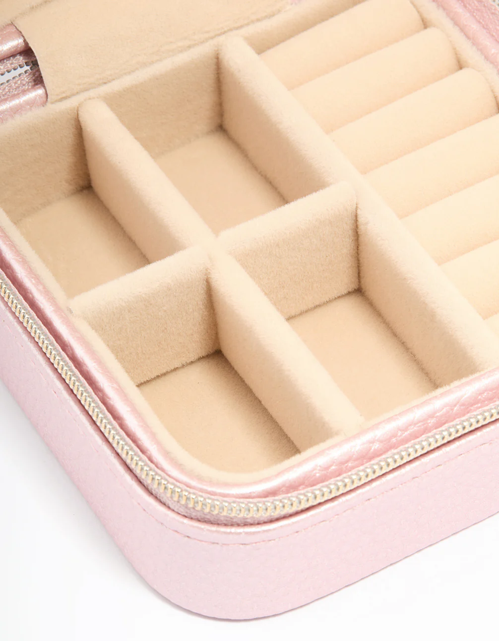 Metallic PU Leather Square Jewellery Box - Image 2