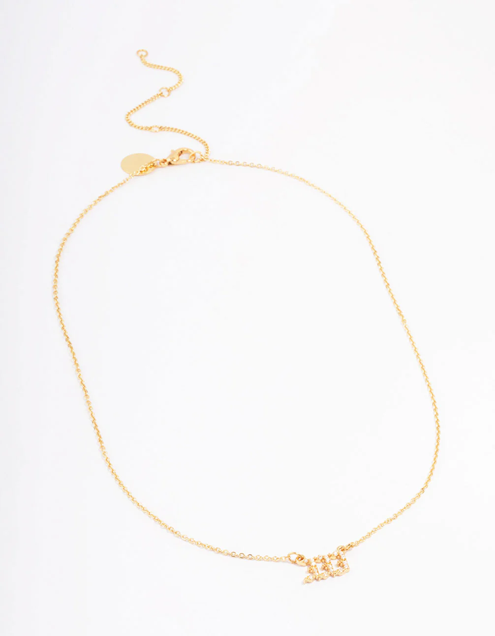 Gold Plated Cubic Zirconia 333 Angel Number Pendant Necklace - Image 3