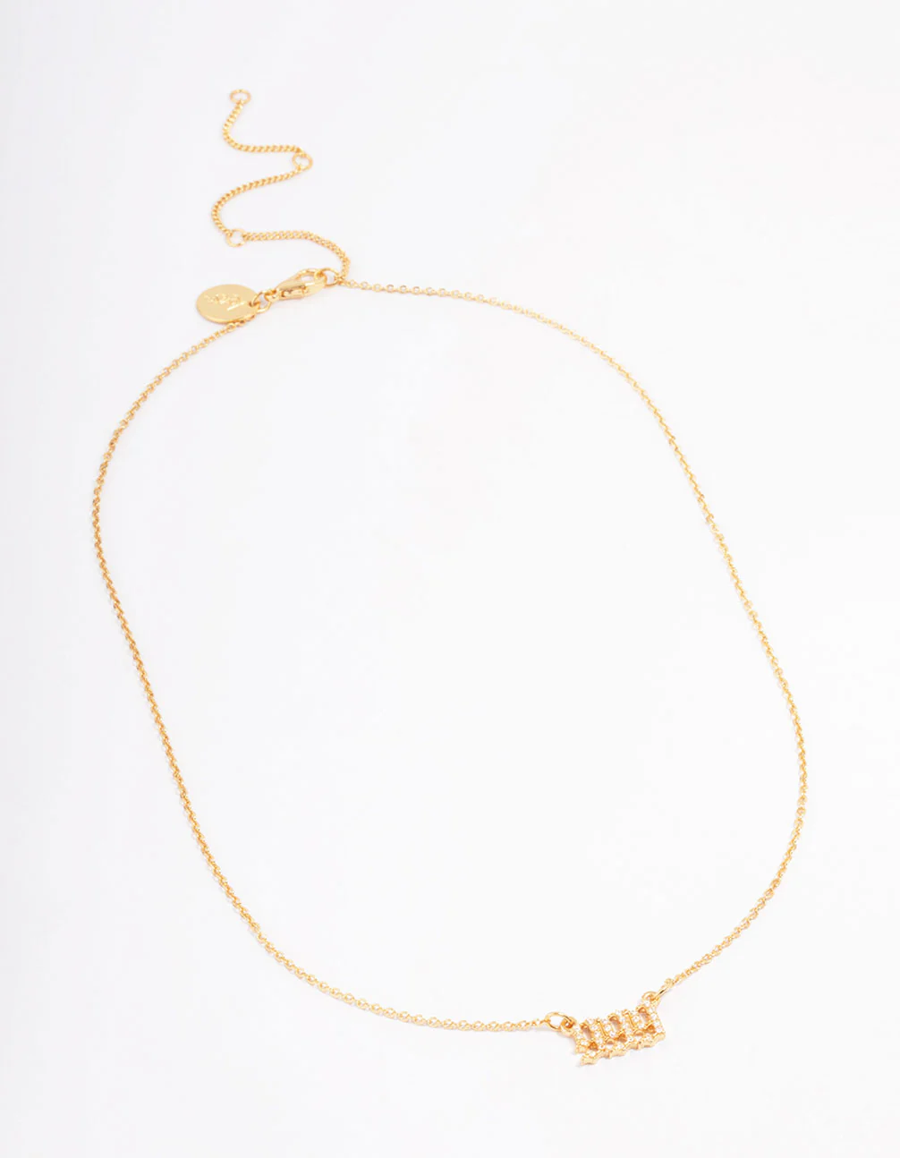 Gold Plated Cubic Zirconia 999 Angel Number Pendant Necklace - Image 3