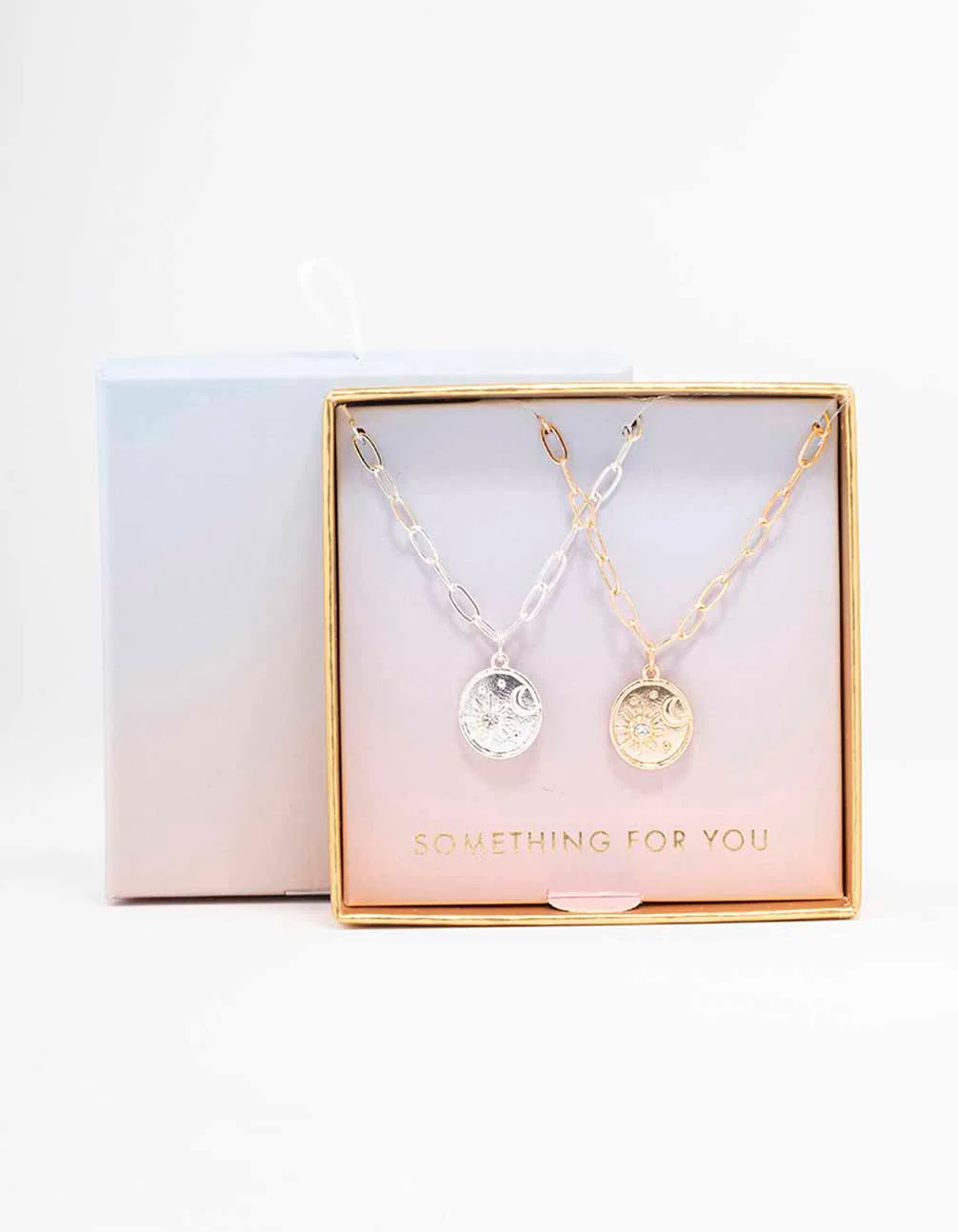 Mixed Metal Celestial Coin Necklace Pack - Image 2