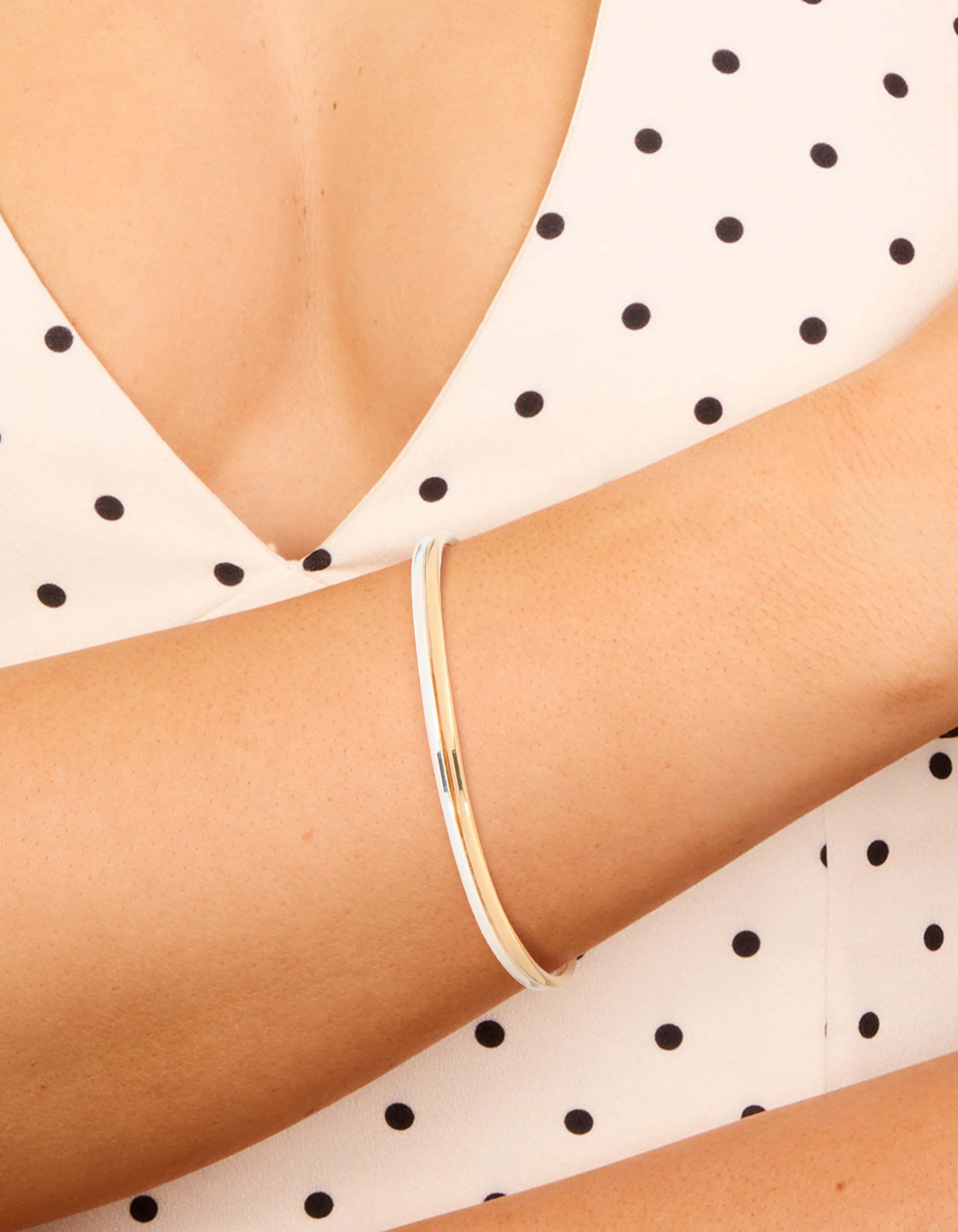 Mixed Metal Double Knotted Wrist Cuff - Image 2