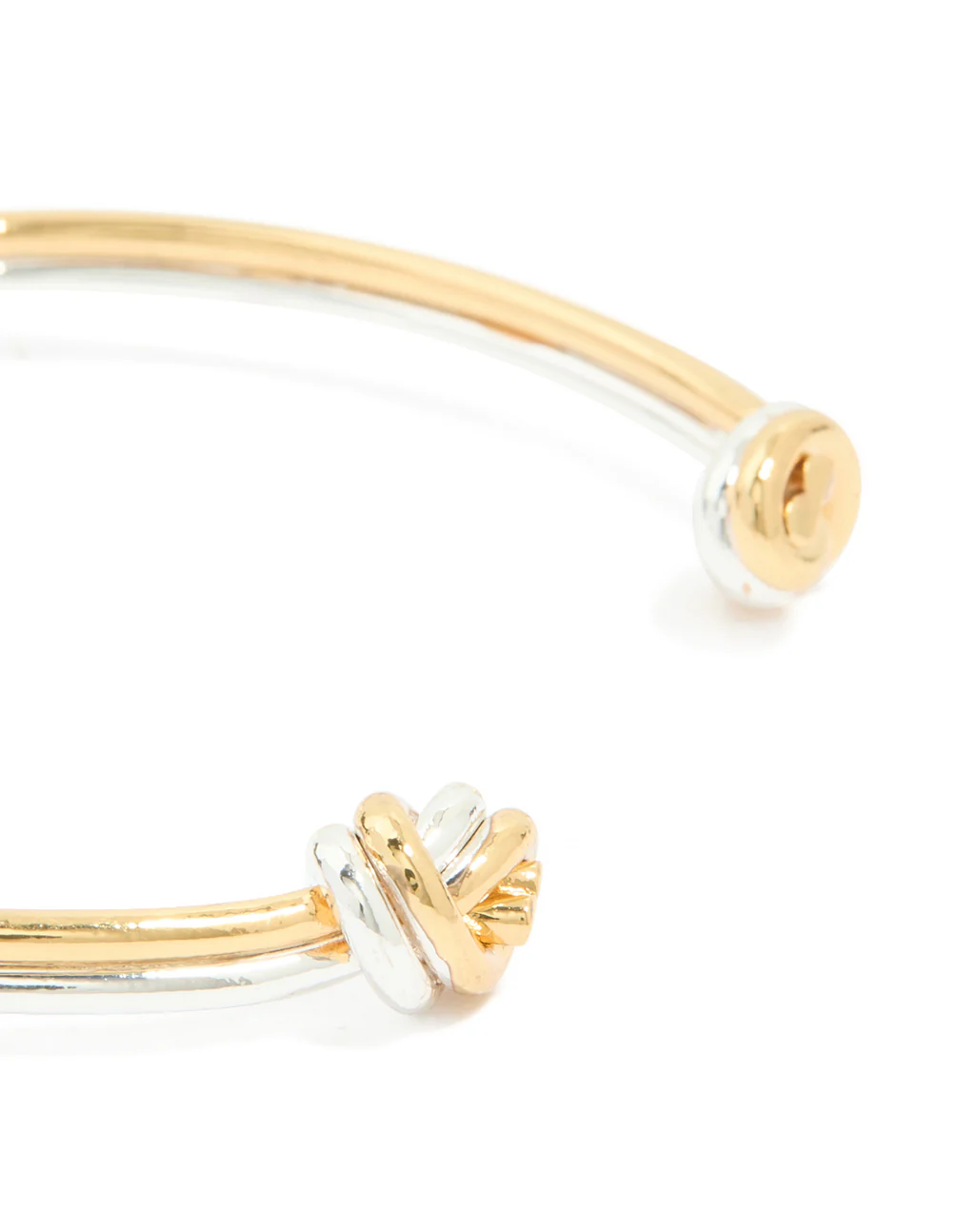 Mixed Metal Double Knotted Wrist Cuff - Image 4