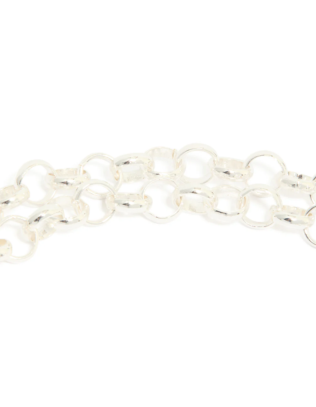 Mixed Metal Plated Chain & Toggle Clasp Layered Necklace - Image 3