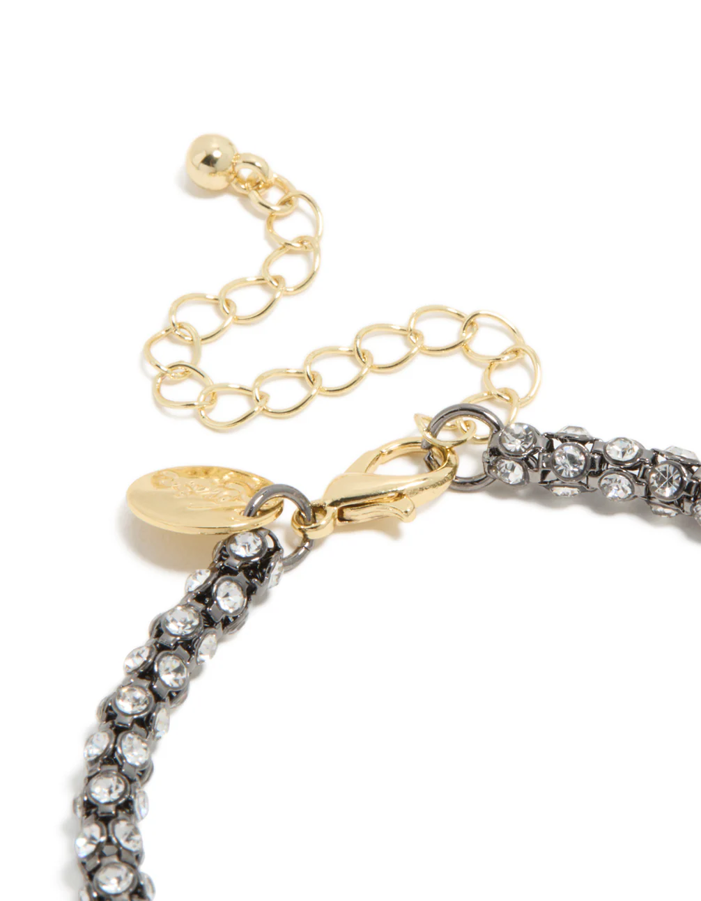 Mixed Metal Plated Diamante Fireball Chain Bracelet - Image 5