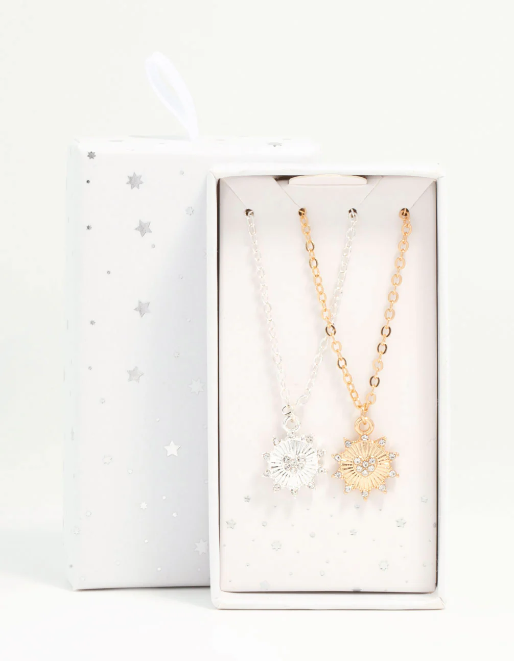 Mixed Metals Celestial Heart Necklaces 2-Pack - Image 3