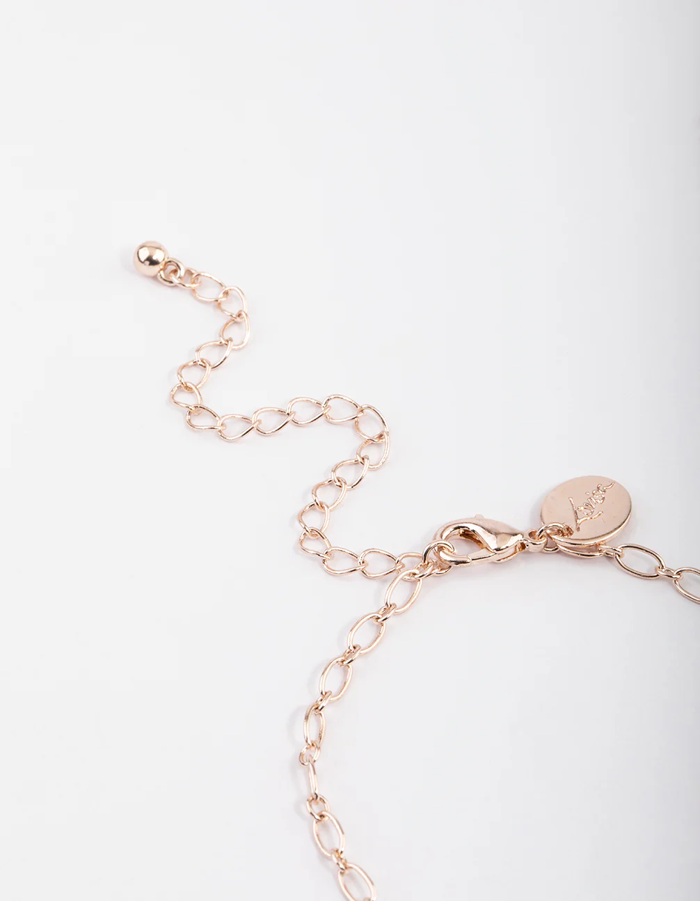Rose Gold Heart Rays Layered Necklace & Earrings Set - Image 3