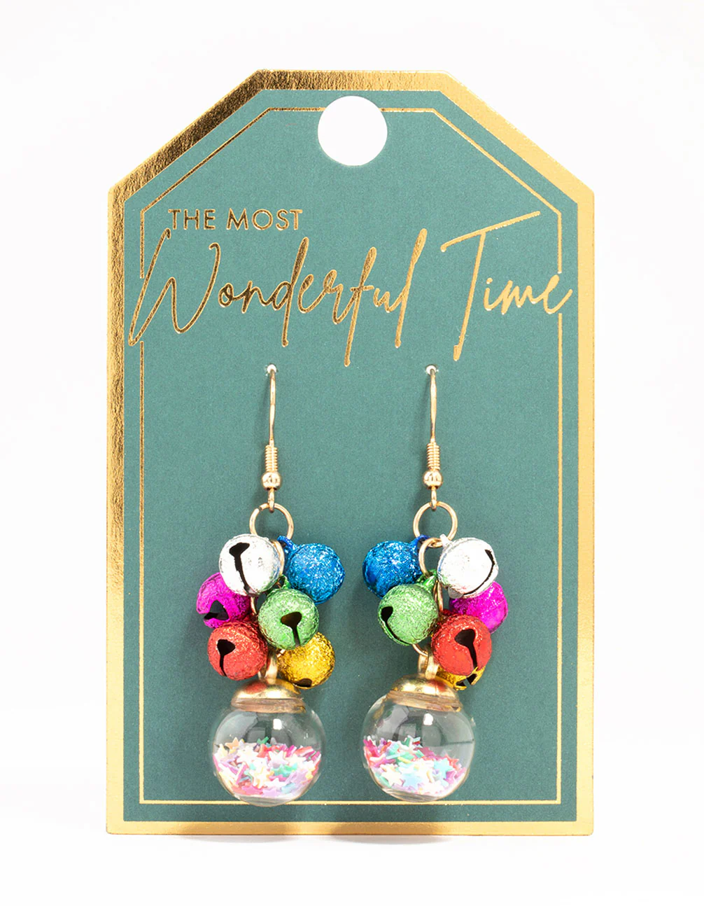 Multicoloured Bell & Shaker Drop Earrings - Image 3