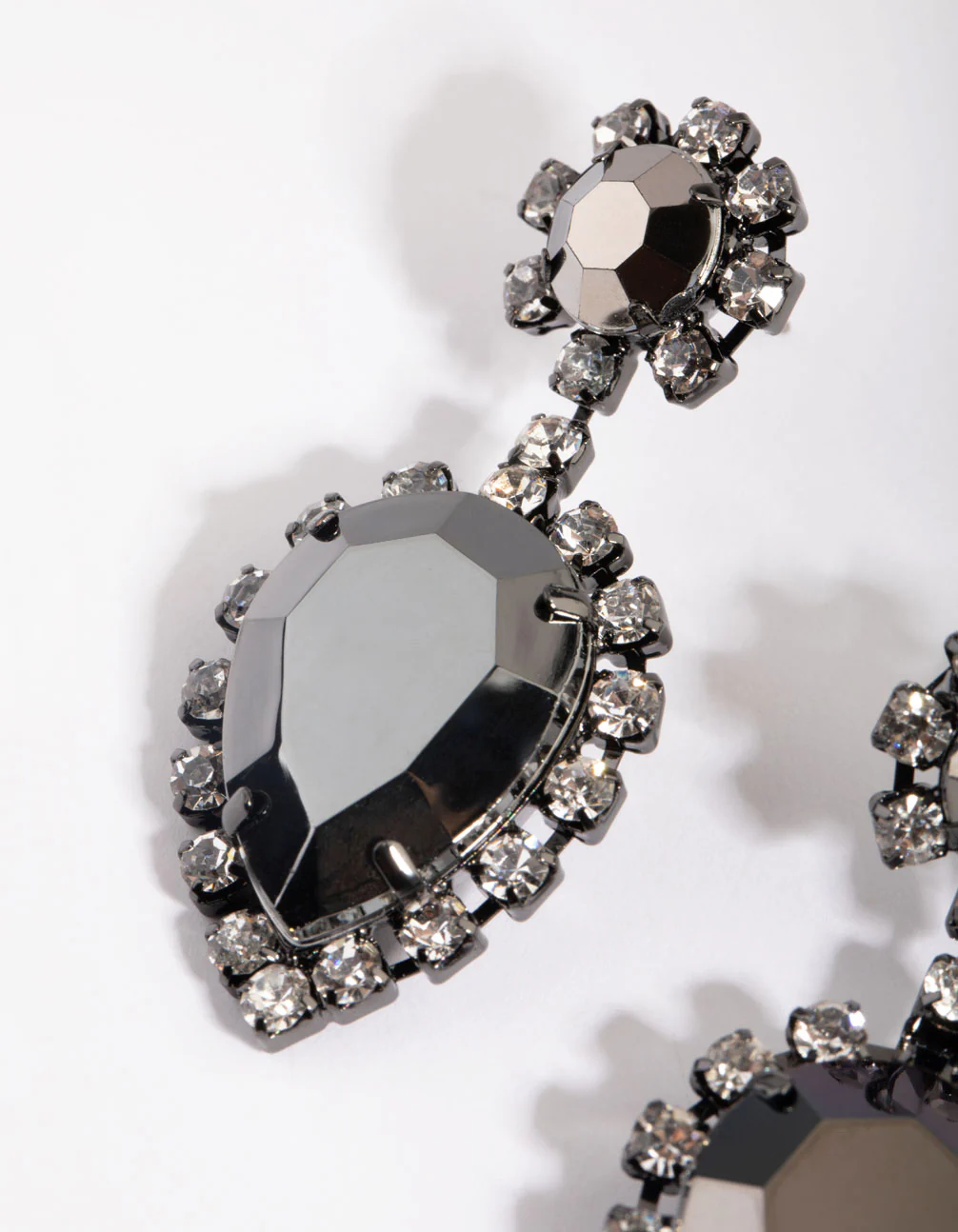 Gunmetal Vintage Drop Earrings - Image 2