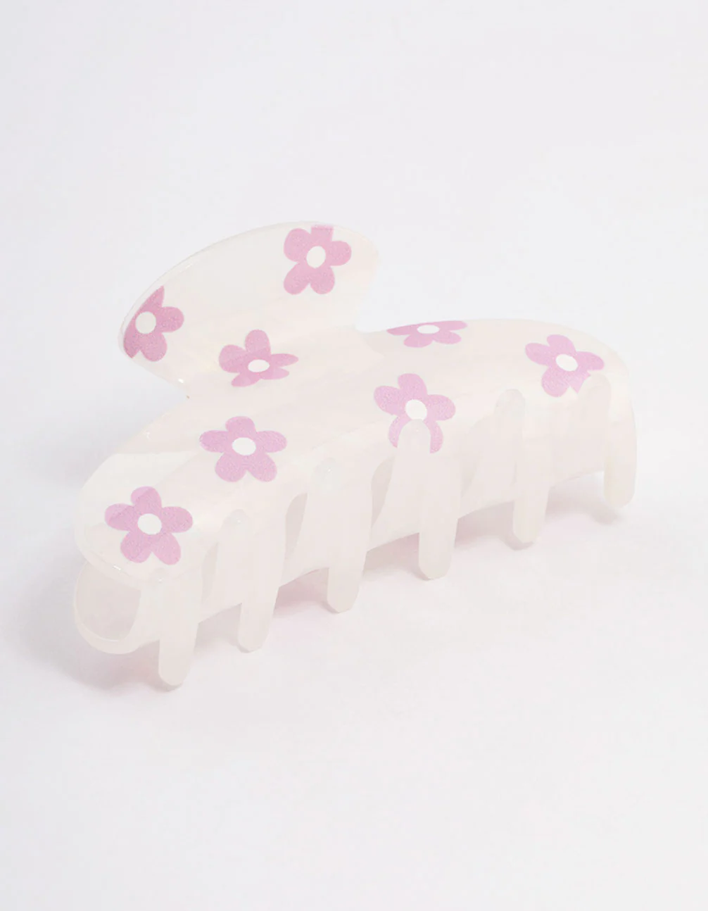 Acrylic Purple Flower Claw Clip