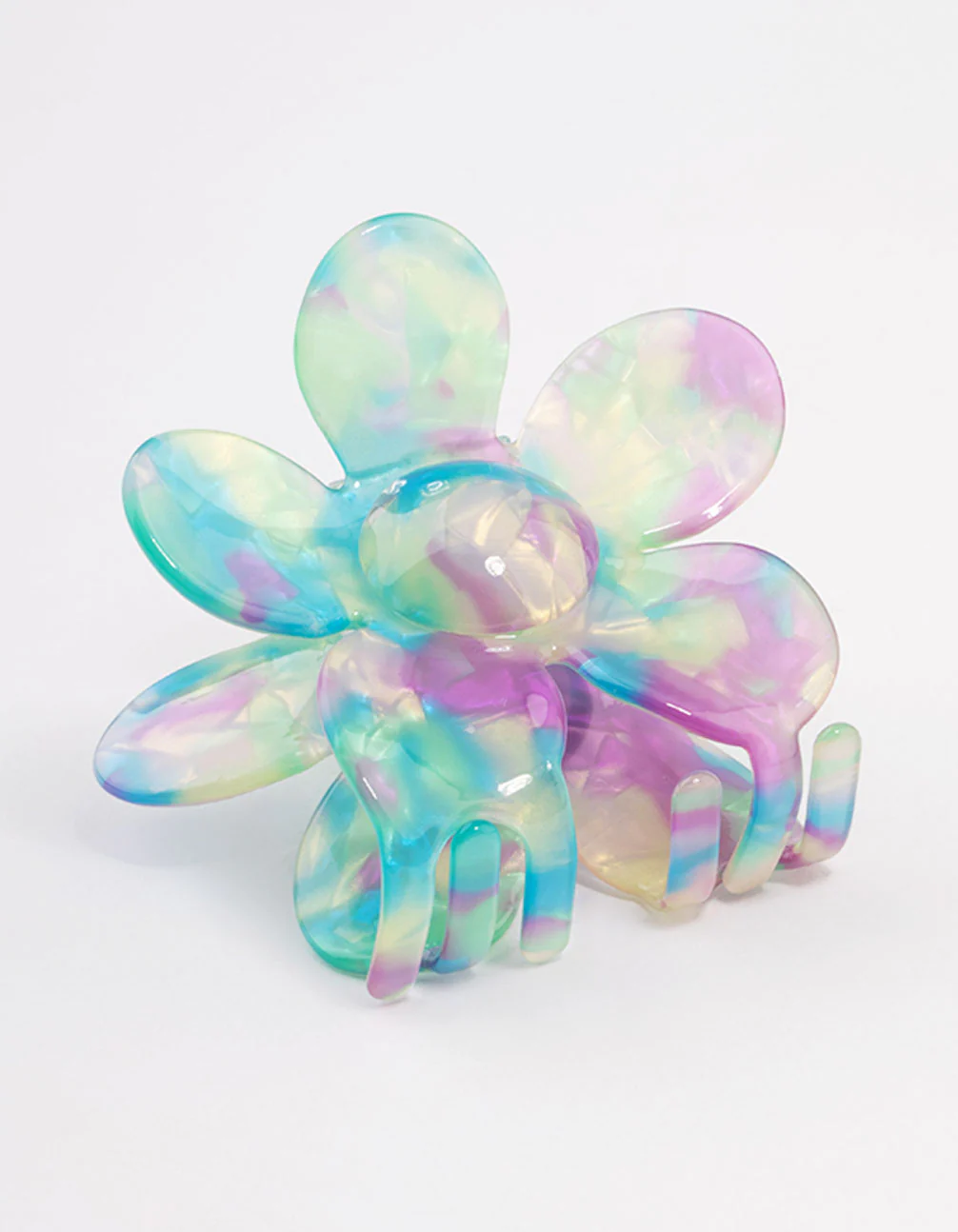 Blue & Purple Statement Flower Claw Clip