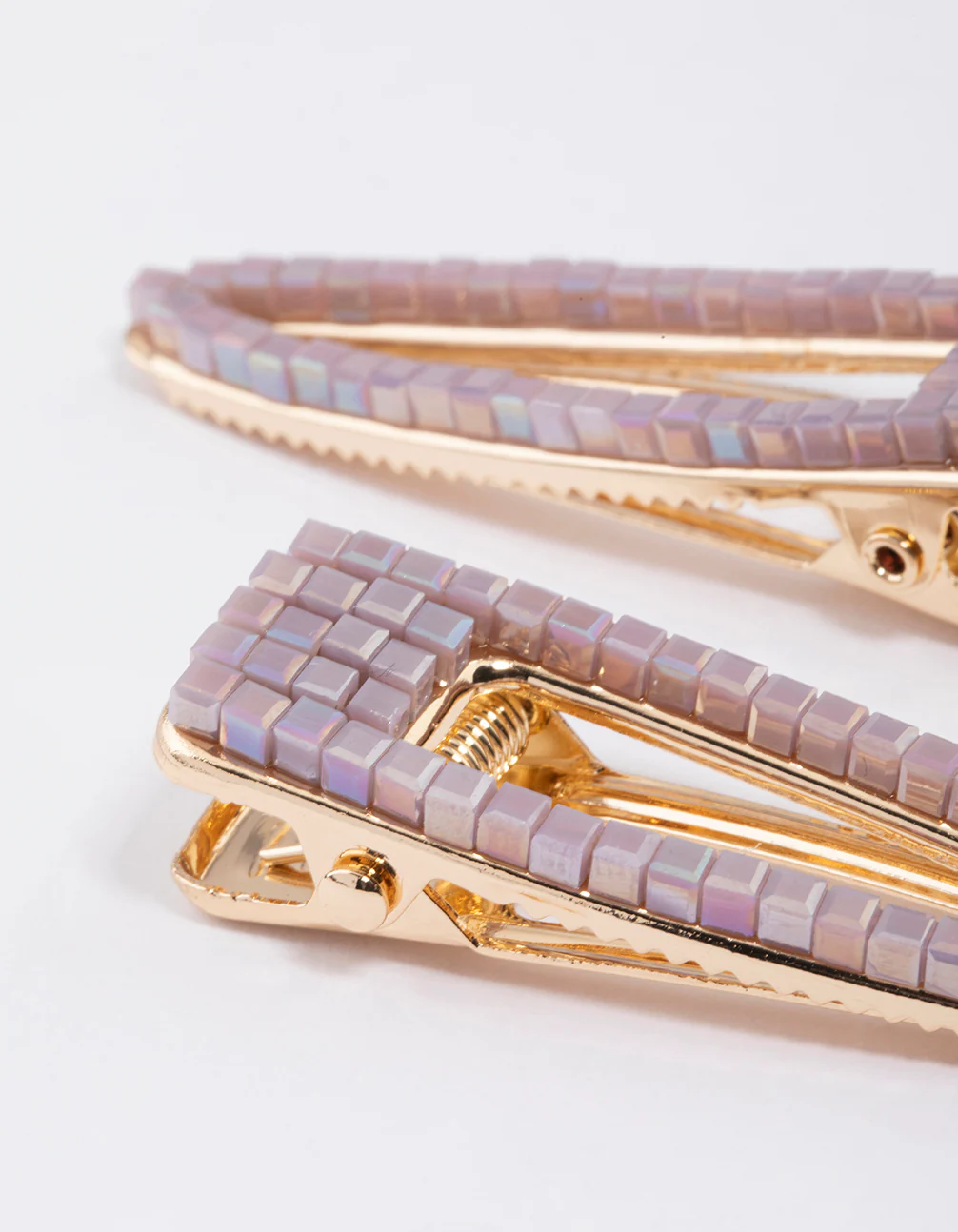 Gold Beaded Hair Clip Pack - Image 3